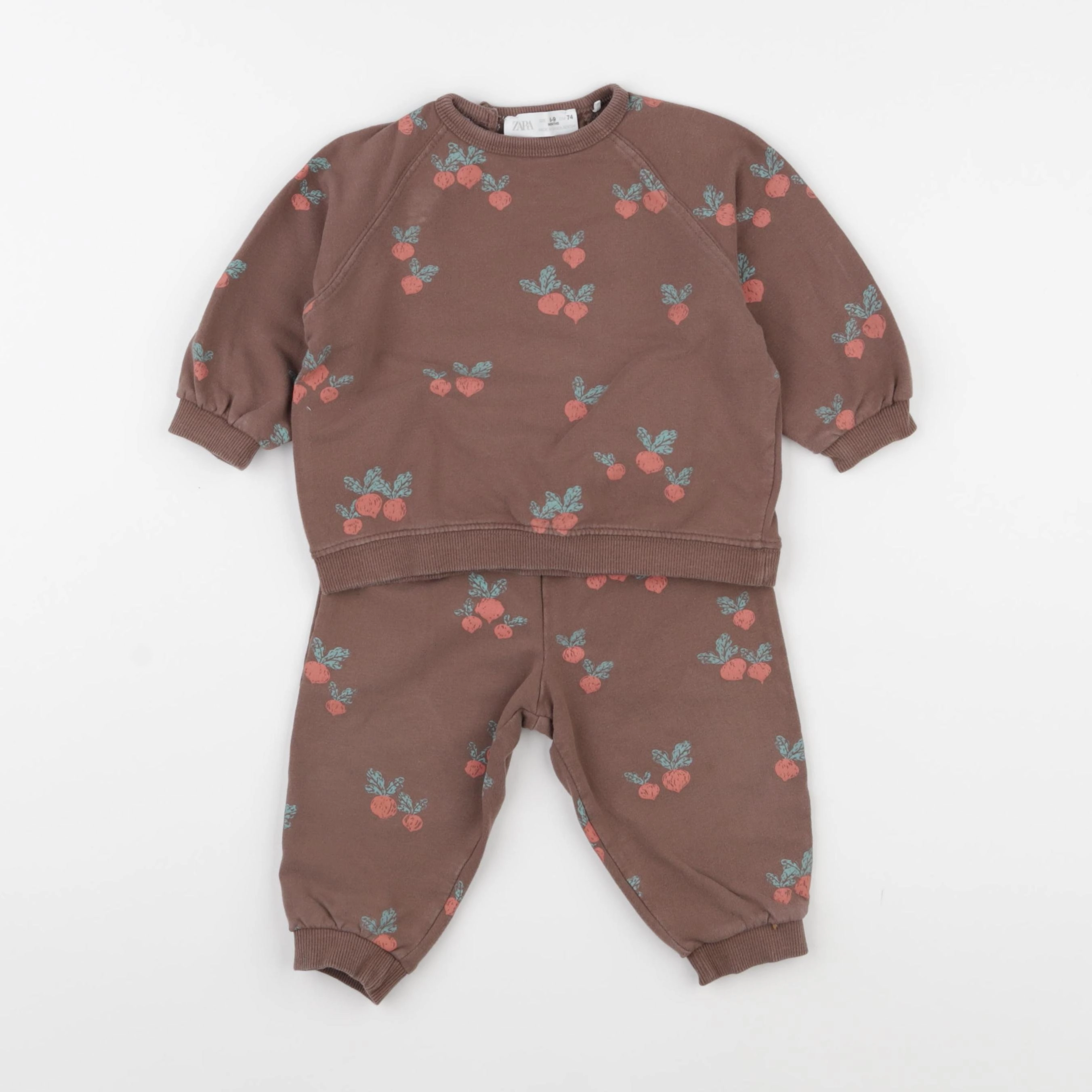 Zara - ensemble marron - 6/9 mois