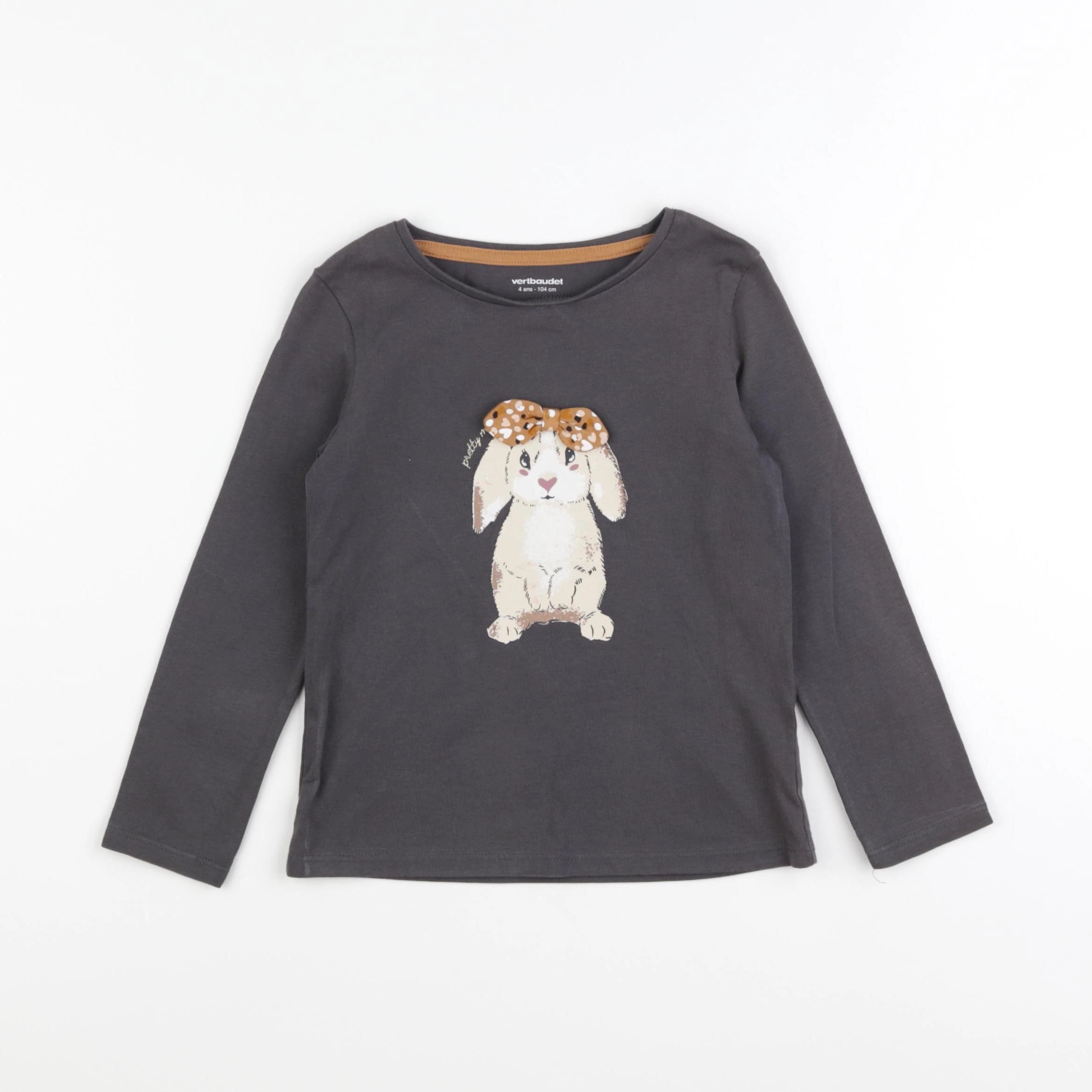 Vertbaudet - tee-shirt gris - 4 ans
