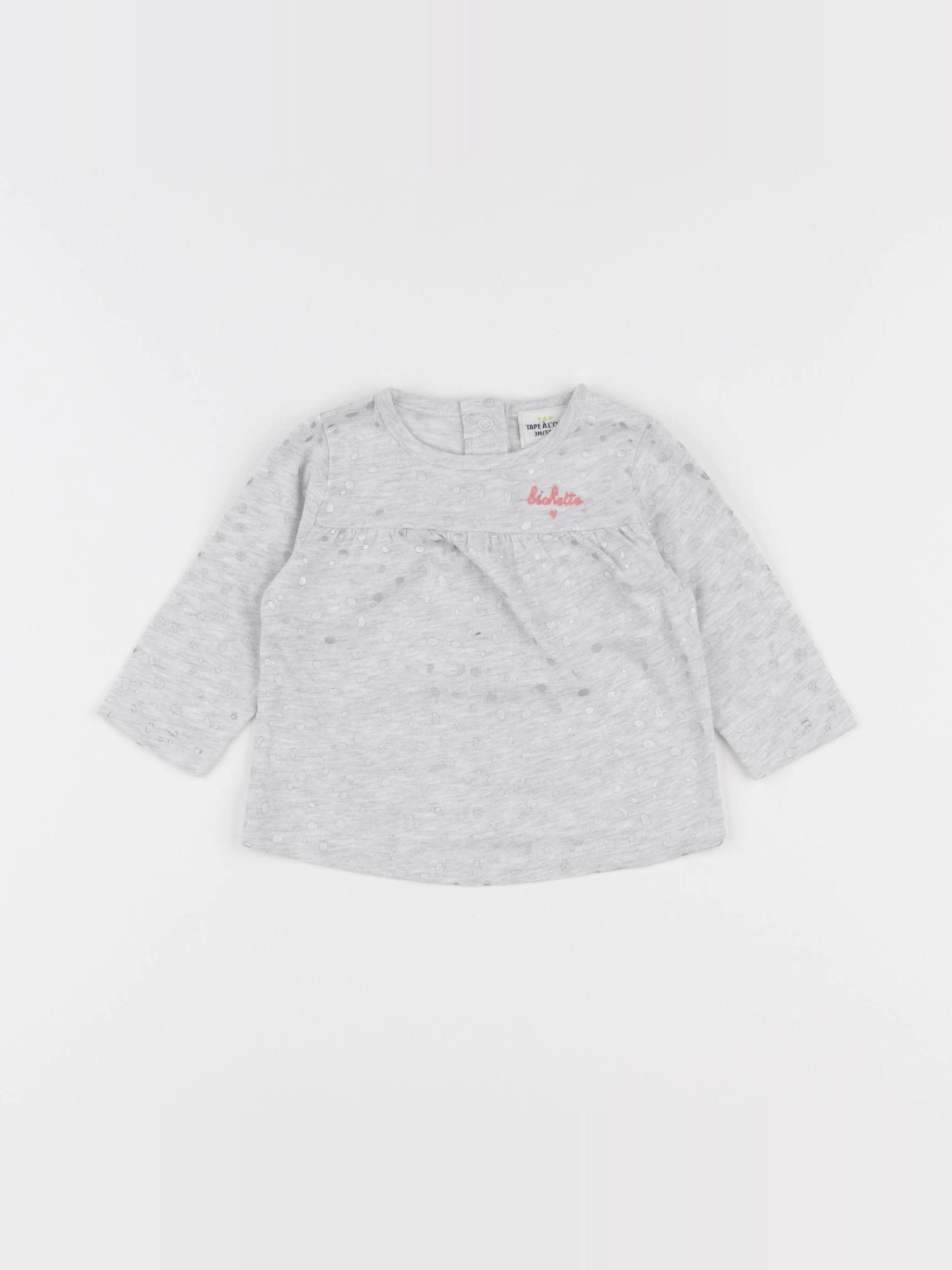 Tape à l'oeil - tee-shirt gris - 3 mois