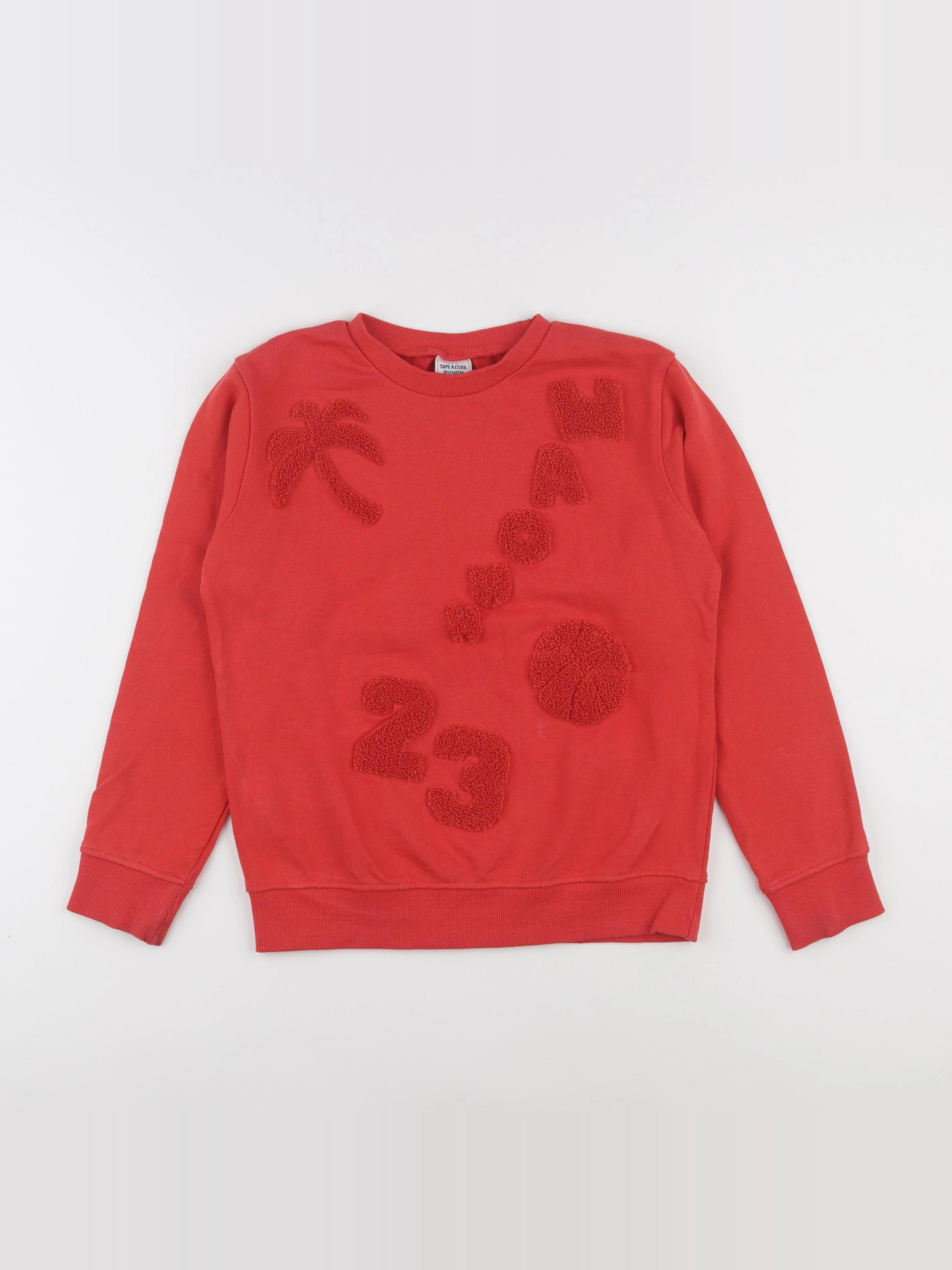 Tape à l'oeil - sweat rouge - 10 ans