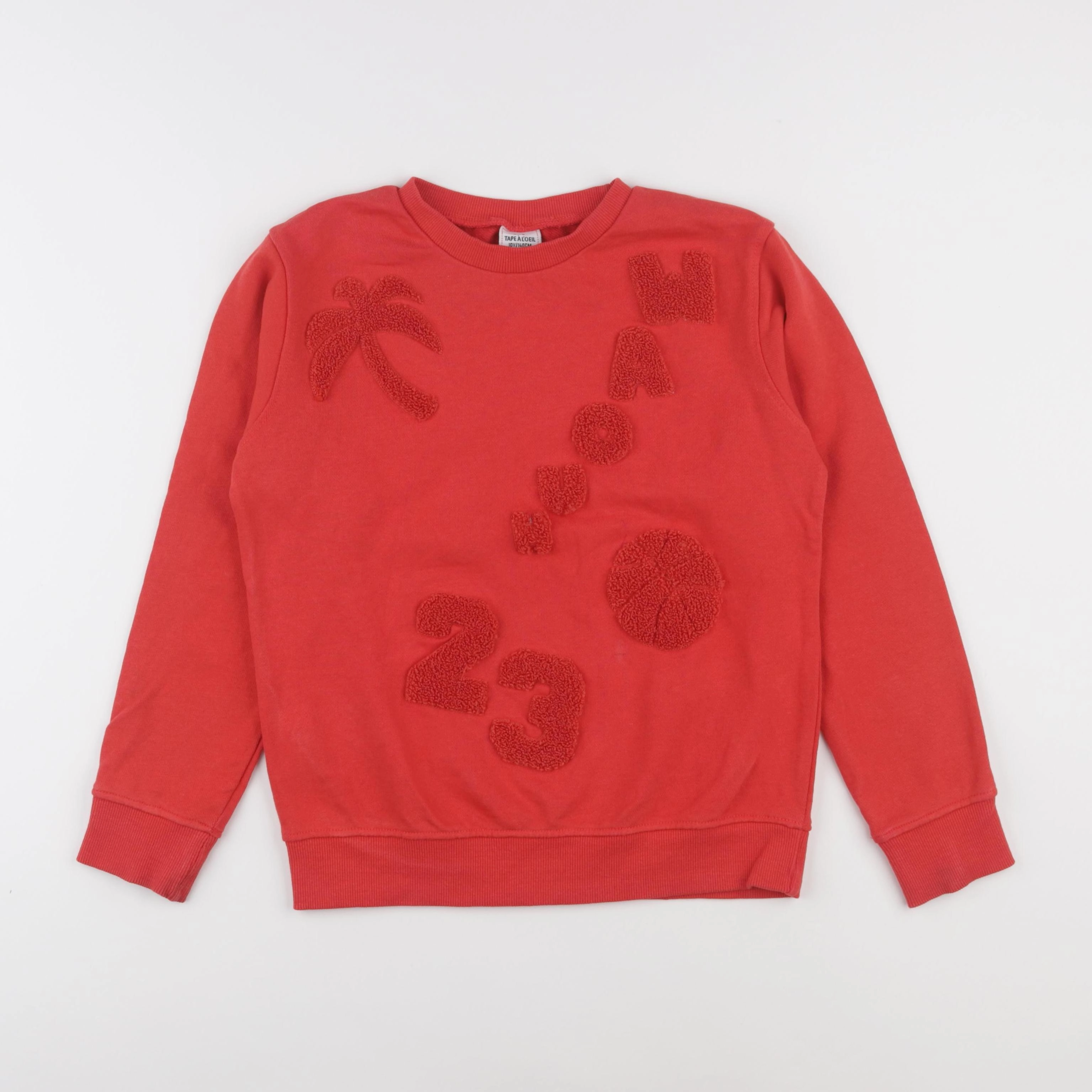 Tape à l'oeil - sweat rouge - 10 ans