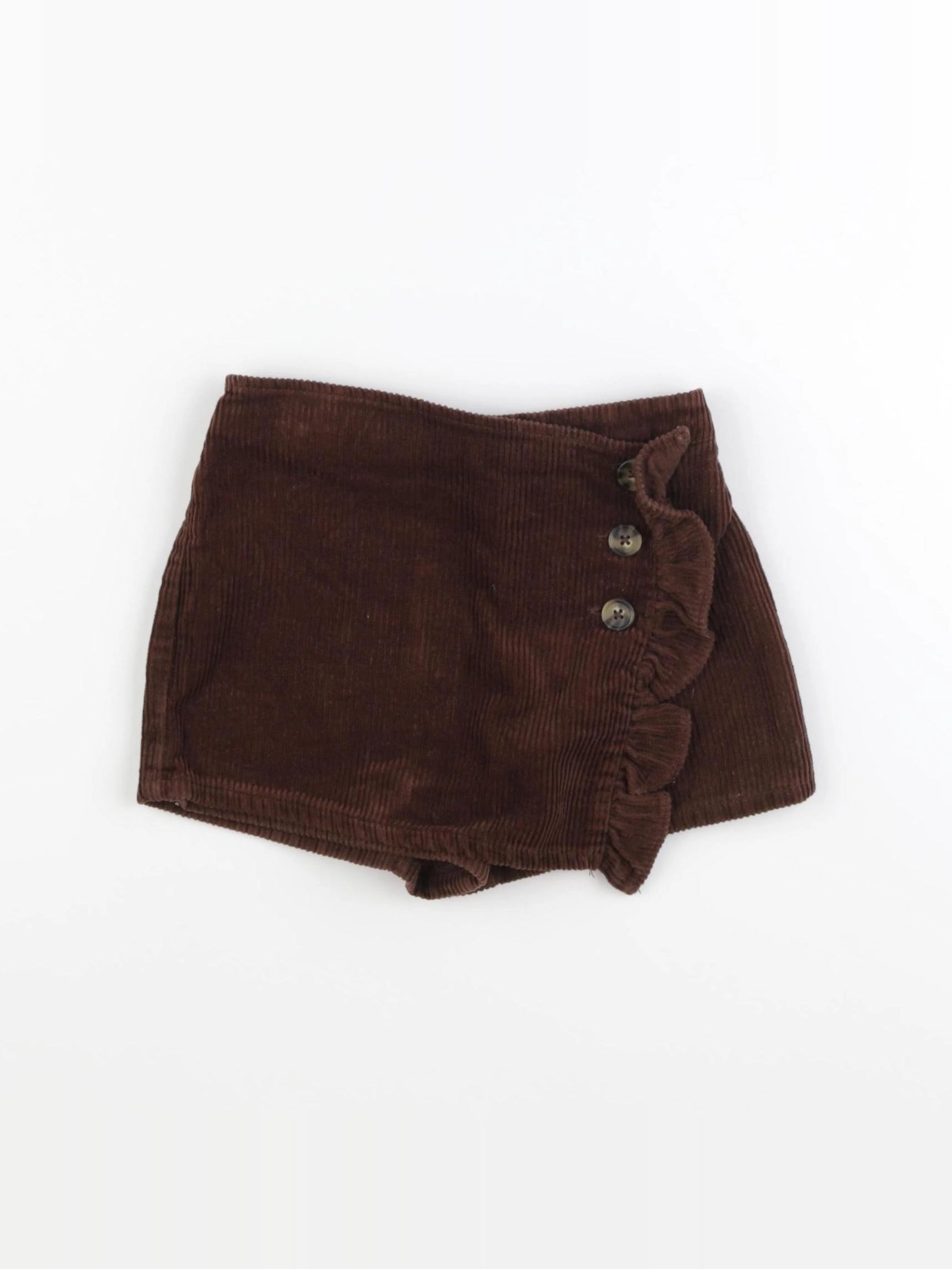 Vertbaudet - jupe short marron - 3 ans