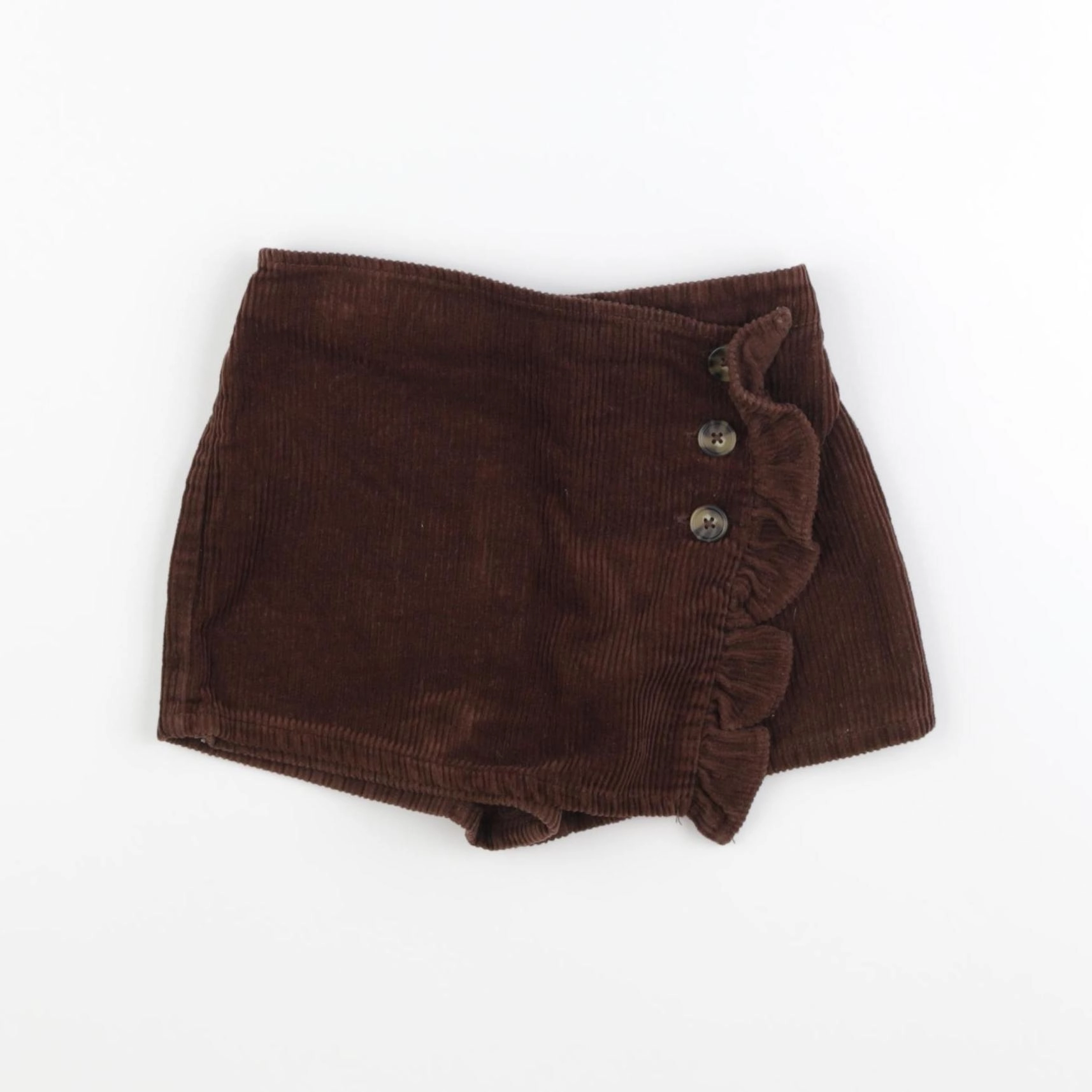 Vertbaudet - jupe short marron - 3 ans