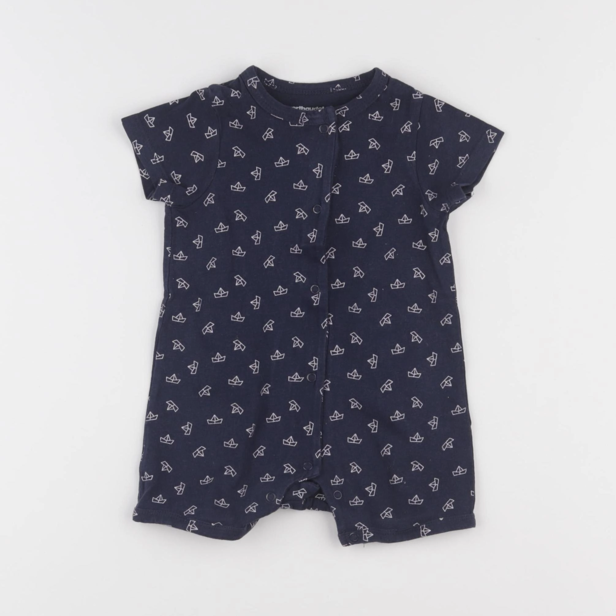 Vertbaudet - pyjama coton bleu - 6 mois