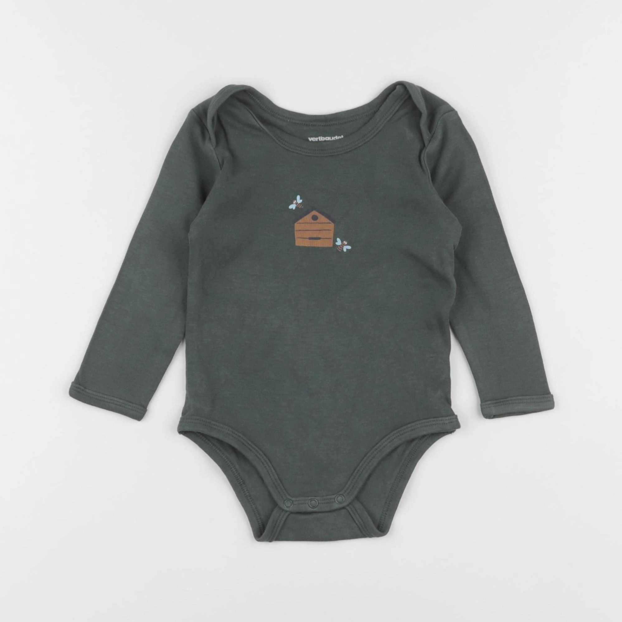 Vertbaudet - body vert - 12 mois