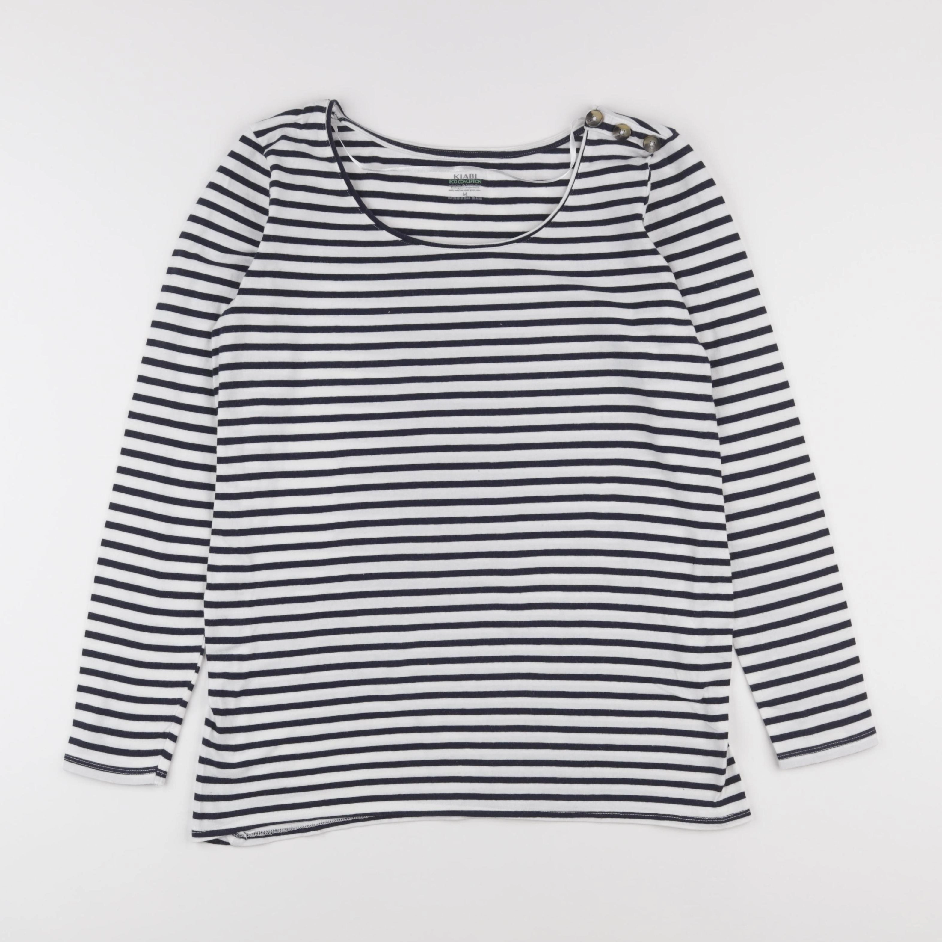 Kiabi - tee-shirt grossesse blanc, bleu - m