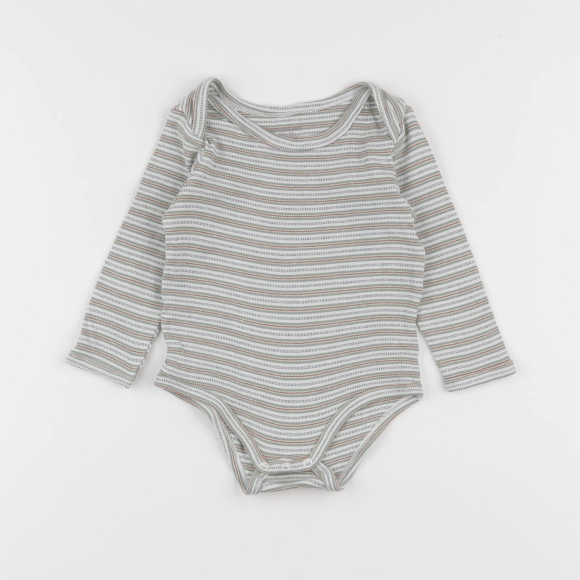 Vertbaudet - body vert, marron - 12 mois