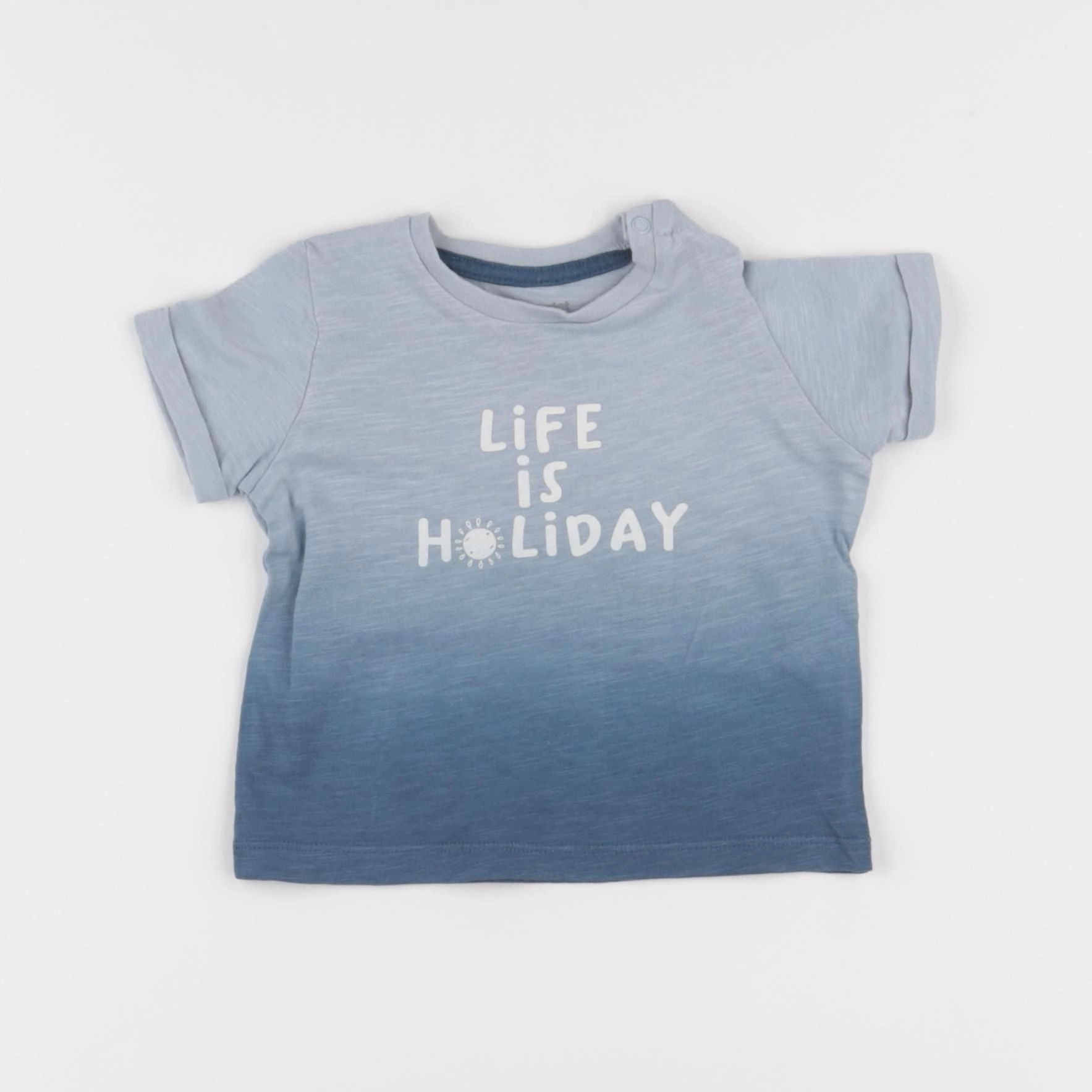 Vertbaudet - tee-shirt bleu - 6 mois
