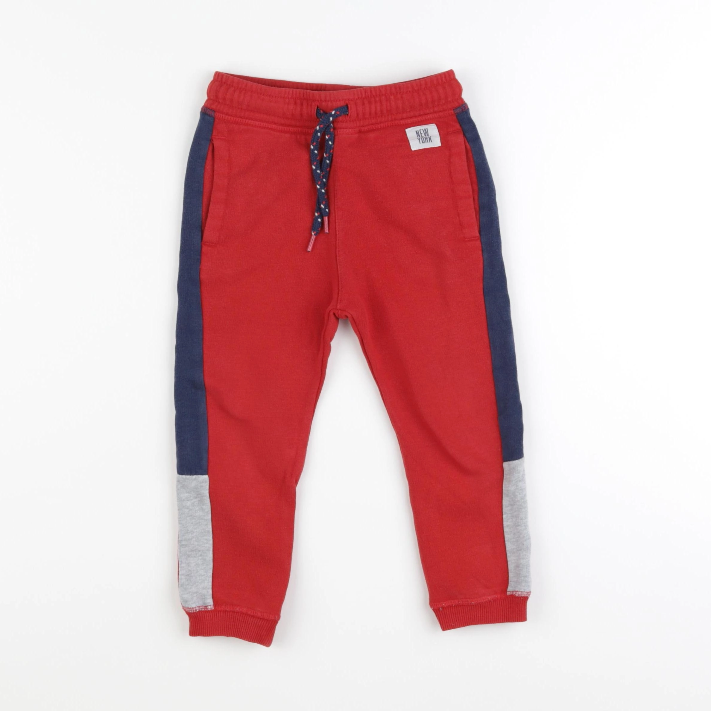 H&M - jogging rouge - 2/3 ans