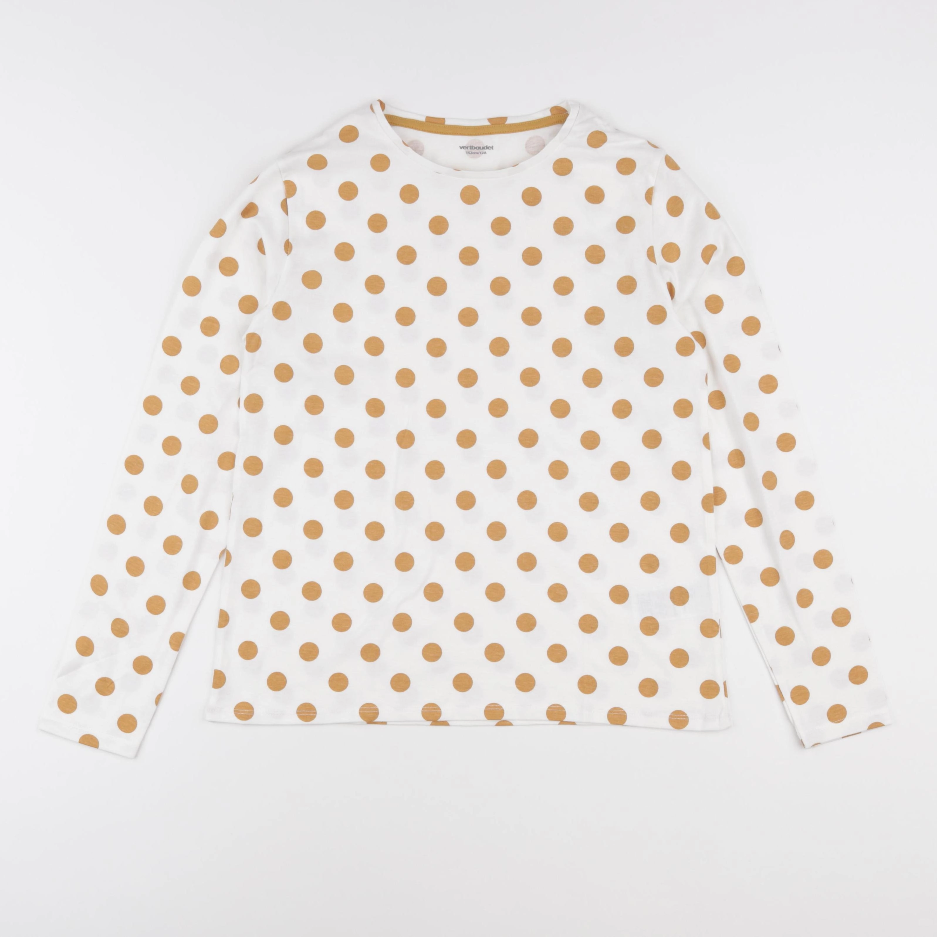 Vertbaudet - tee-shirt blanc, orange - 12 ans