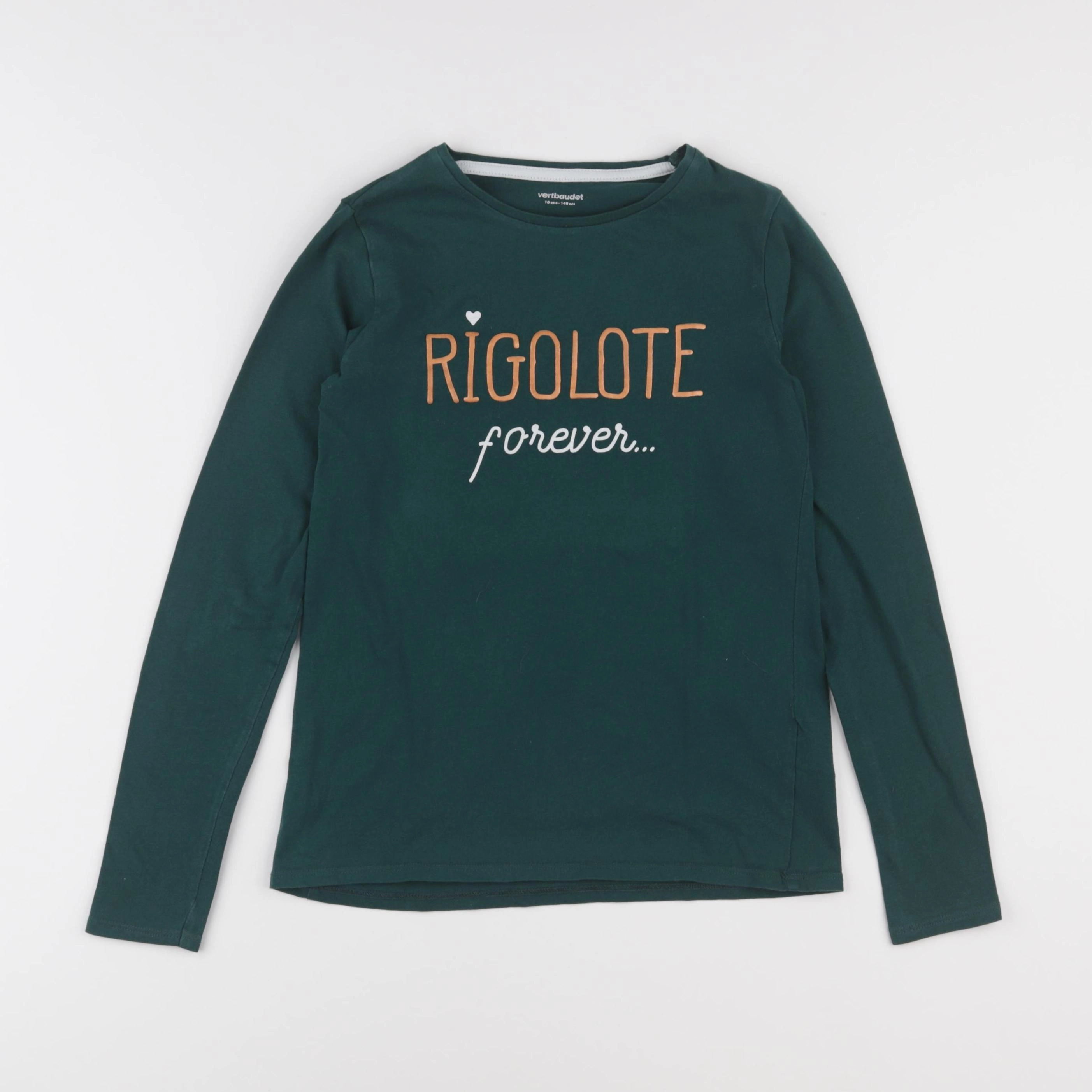 Vertbaudet - tee-shirt vert - 10 ans