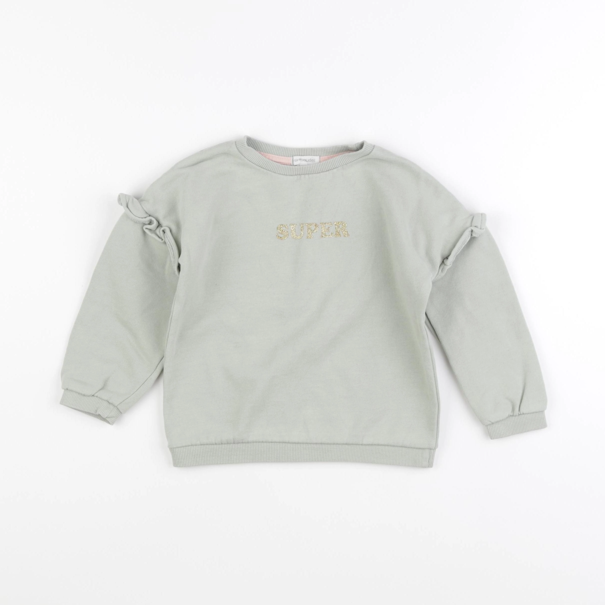 Vertbaudet - sweat vert - 4 ans