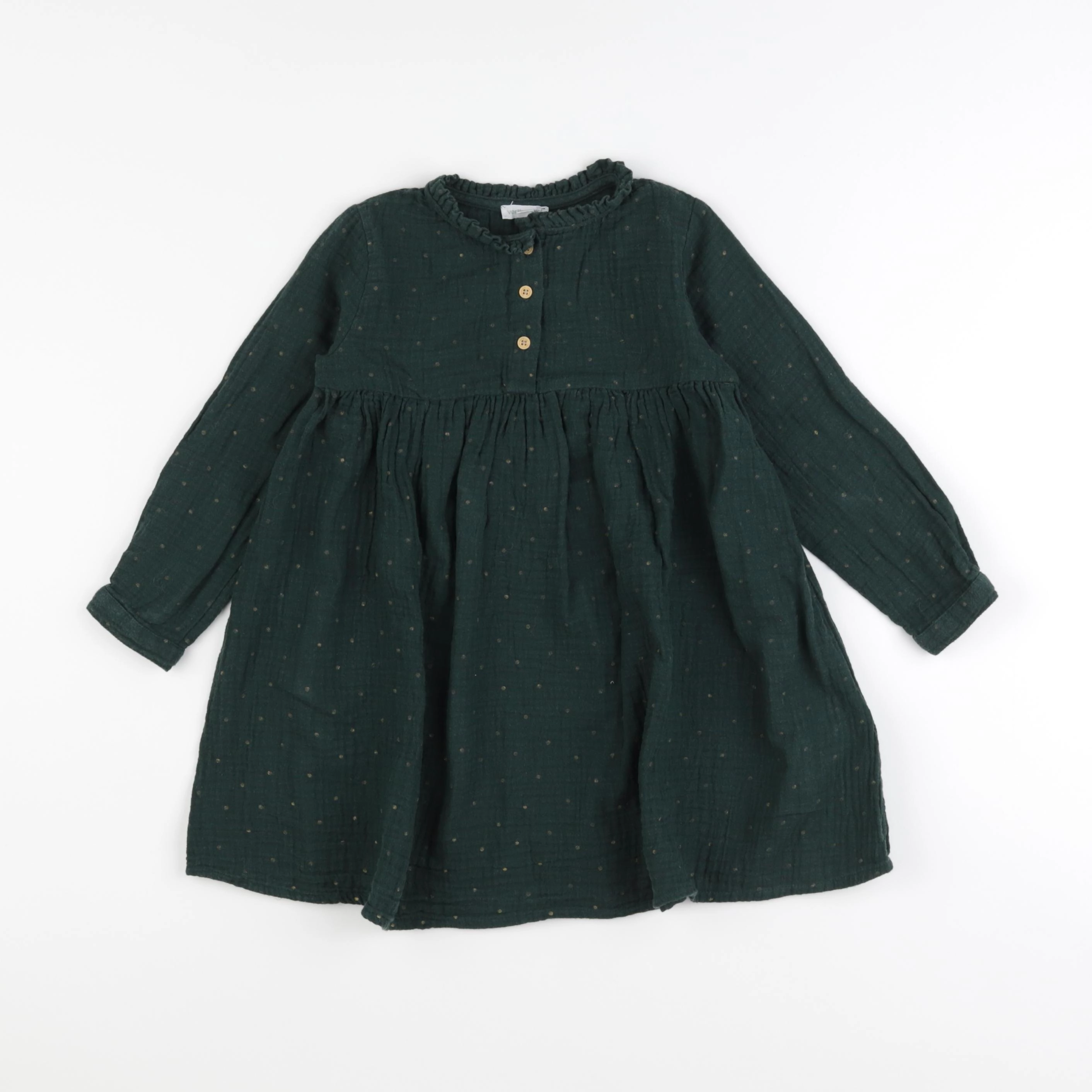 Vertbaudet - robe vert - 4 ans