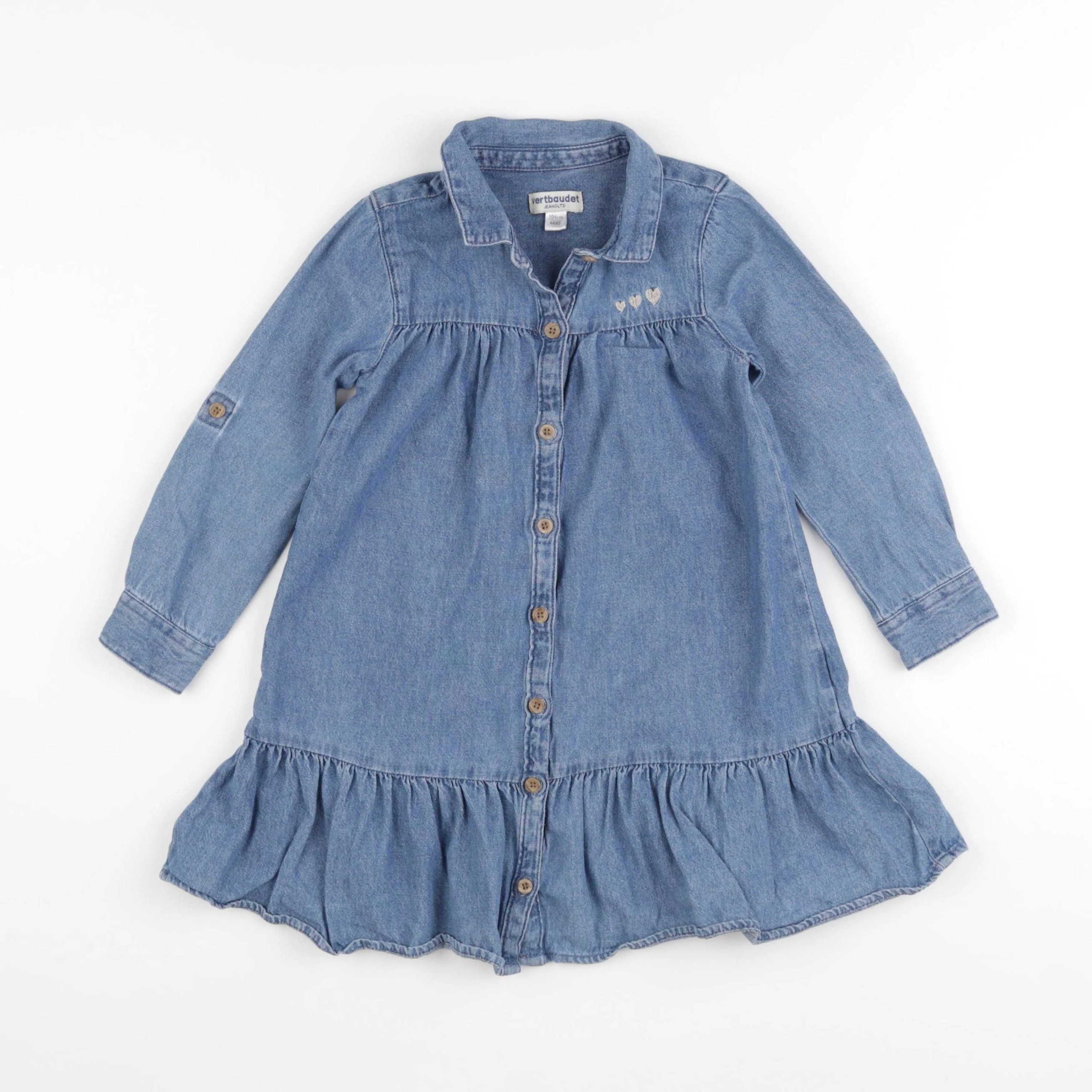 Vertbaudet - robe bleu - 4 ans