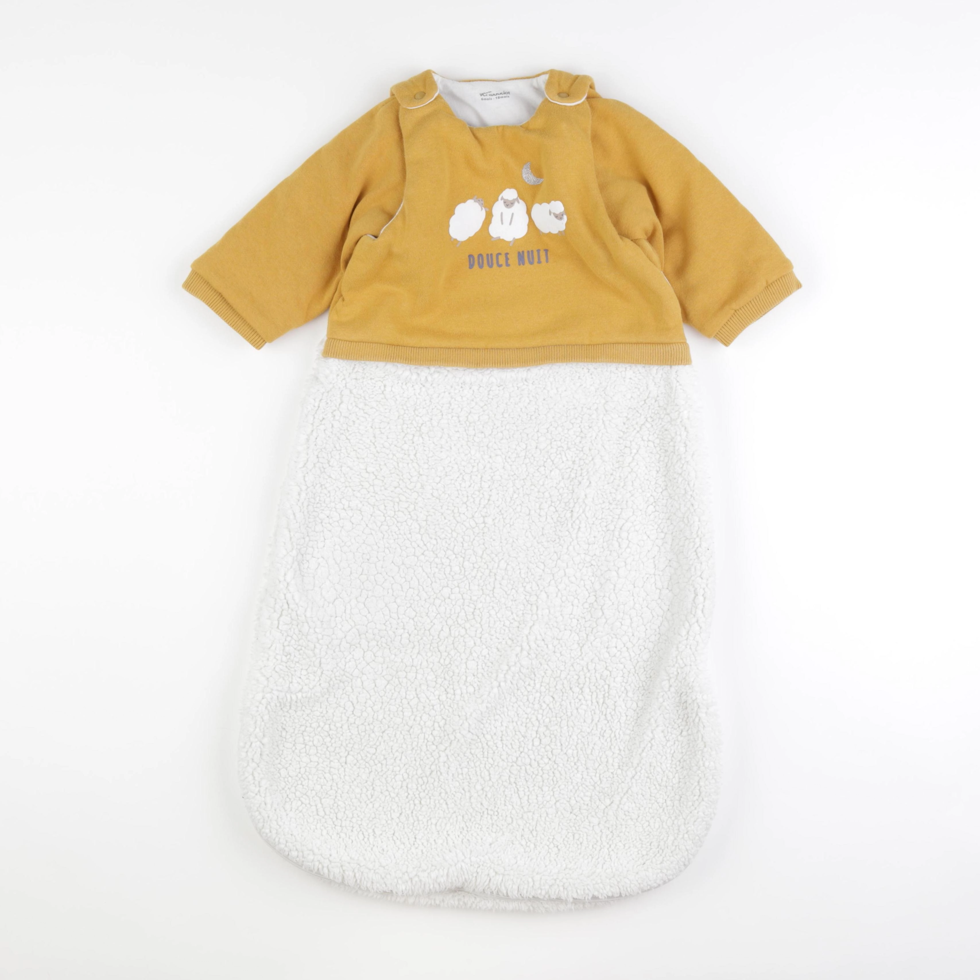 Vertbaudet - gigoteuse blanc, jaune - 6/18 mois