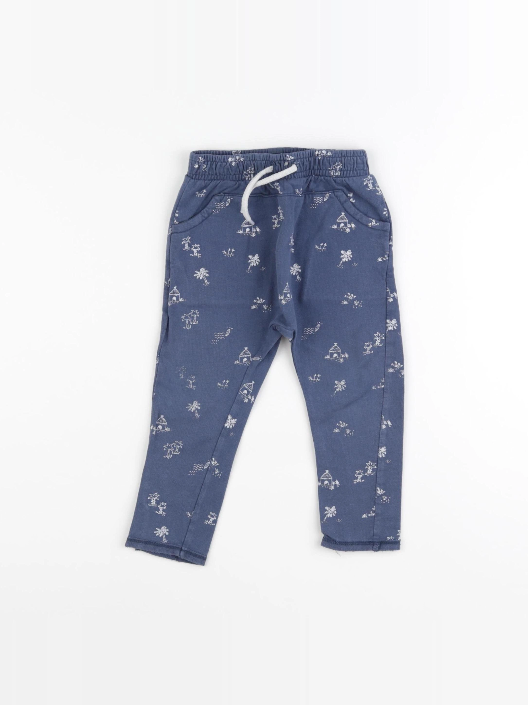 Vertbaudet - sarouel bleu - 12/18 mois