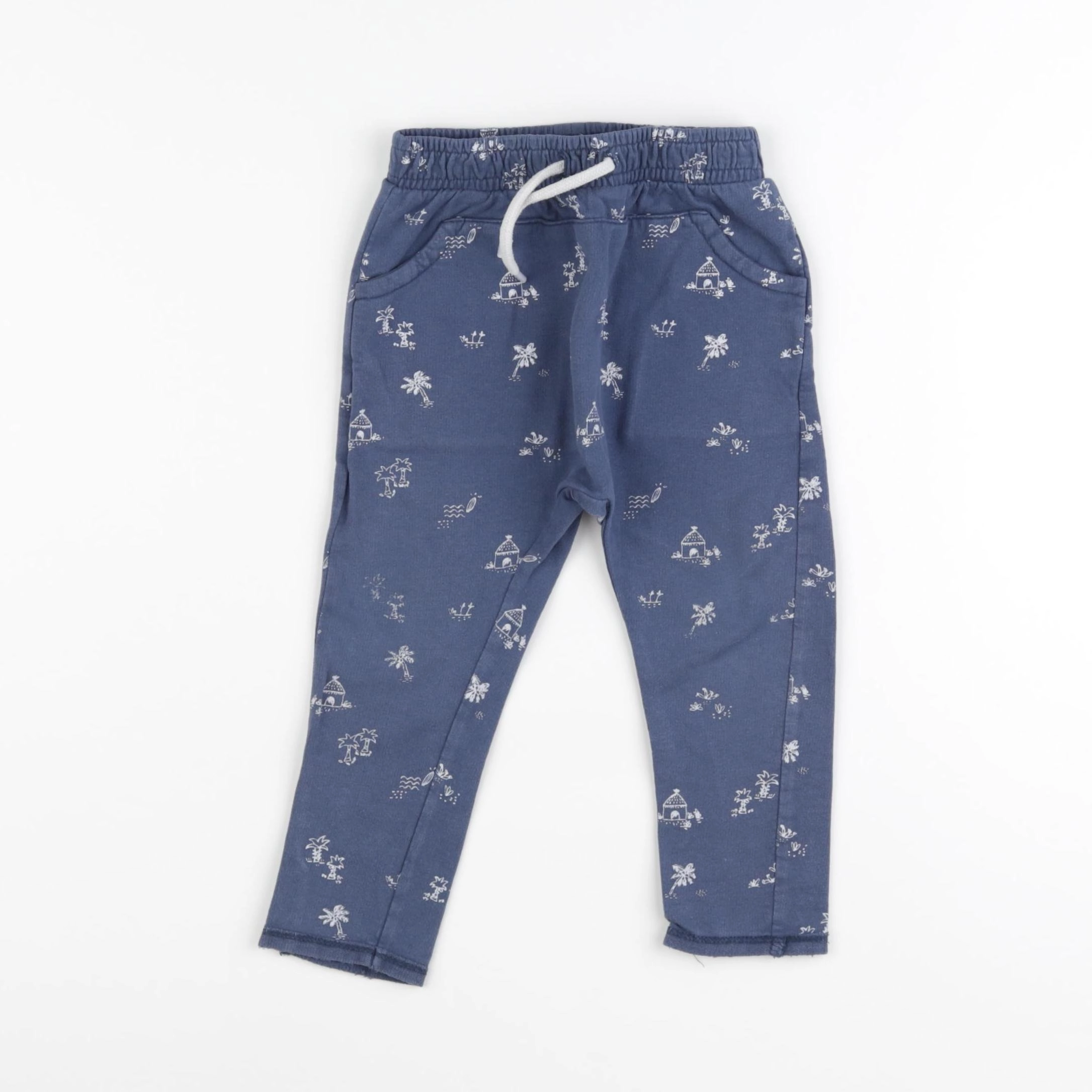 Vertbaudet - sarouel bleu - 12/18 mois