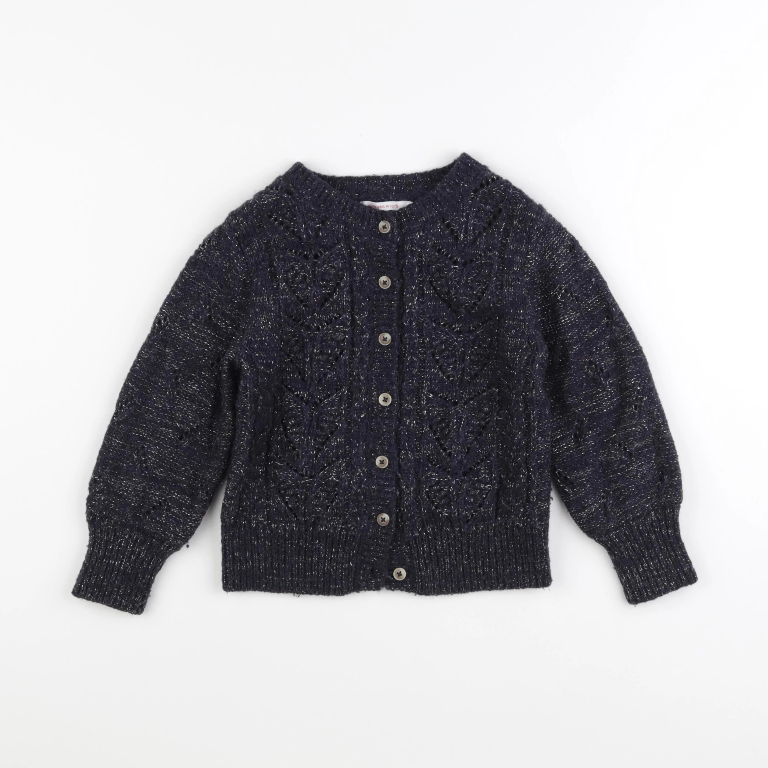 Monoprix - gilet bleu, argent - 6 ans