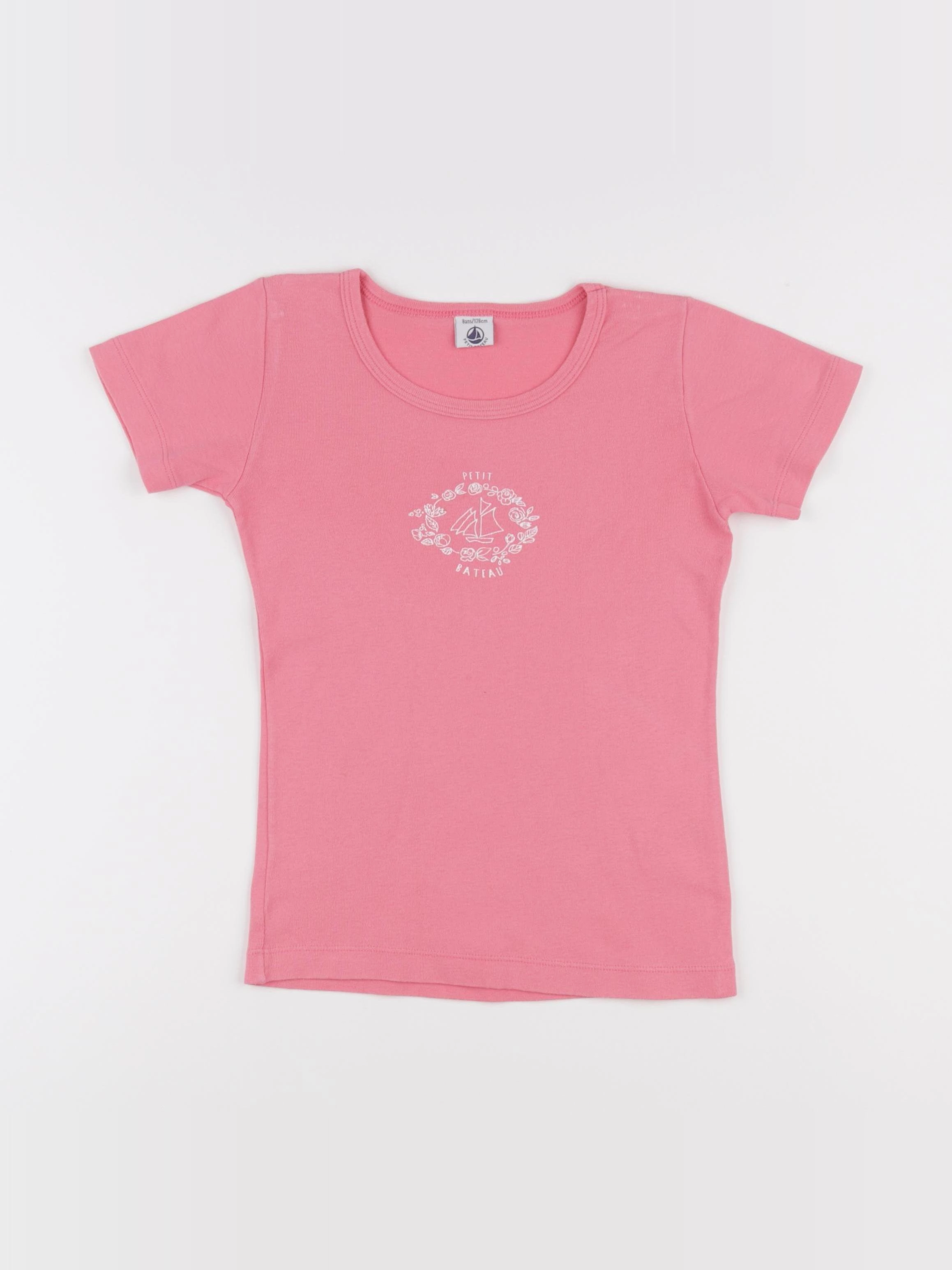 Petit Bateau - maillot de corps rose - 8 ans