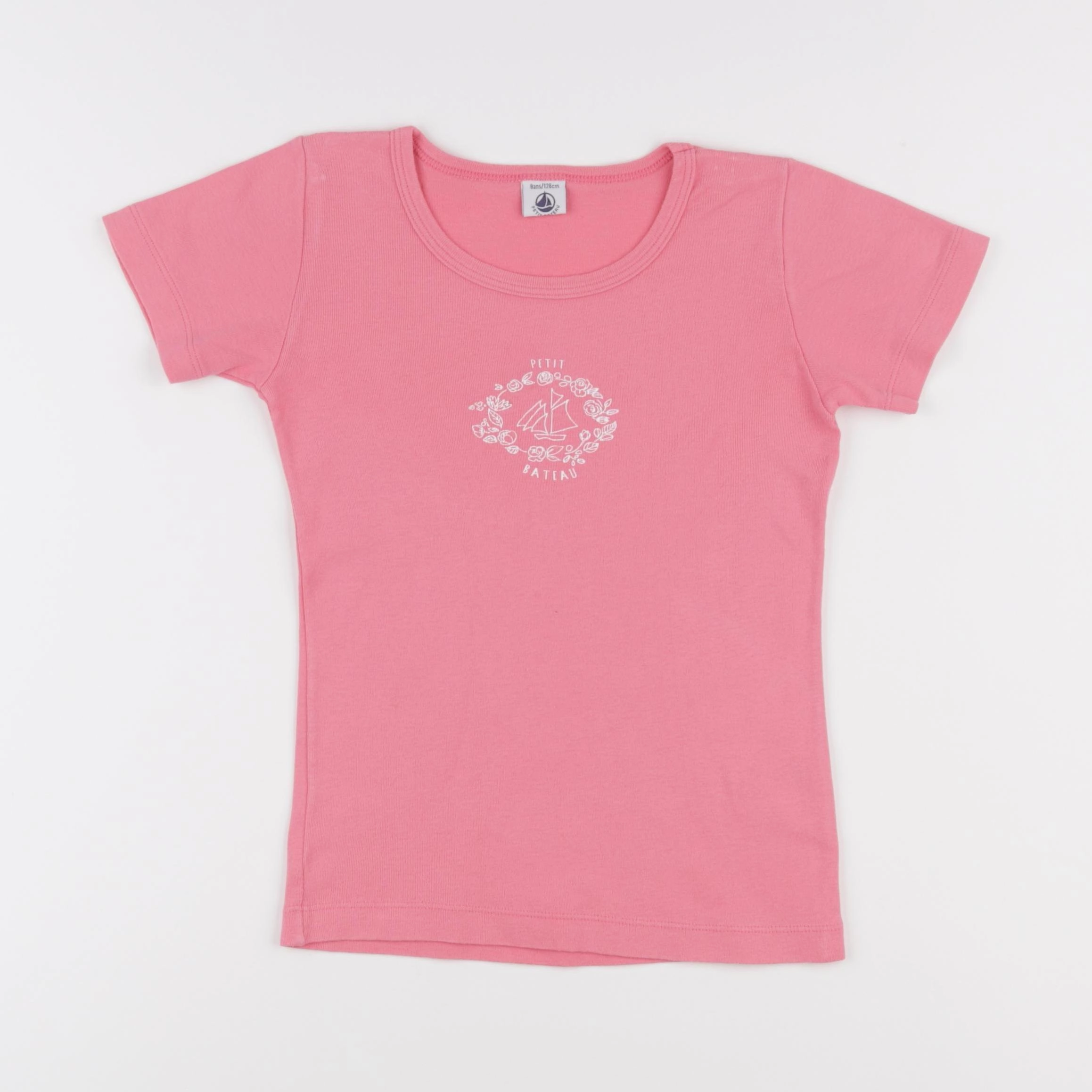 Petit Bateau - maillot de corps rose - 8 ans