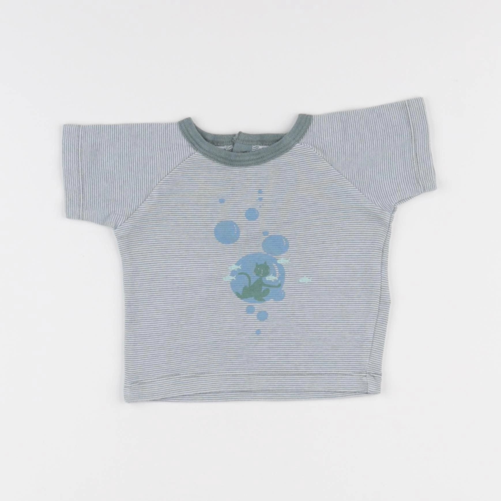 Petit Bateau - tee-shirt bleu - 3 mois