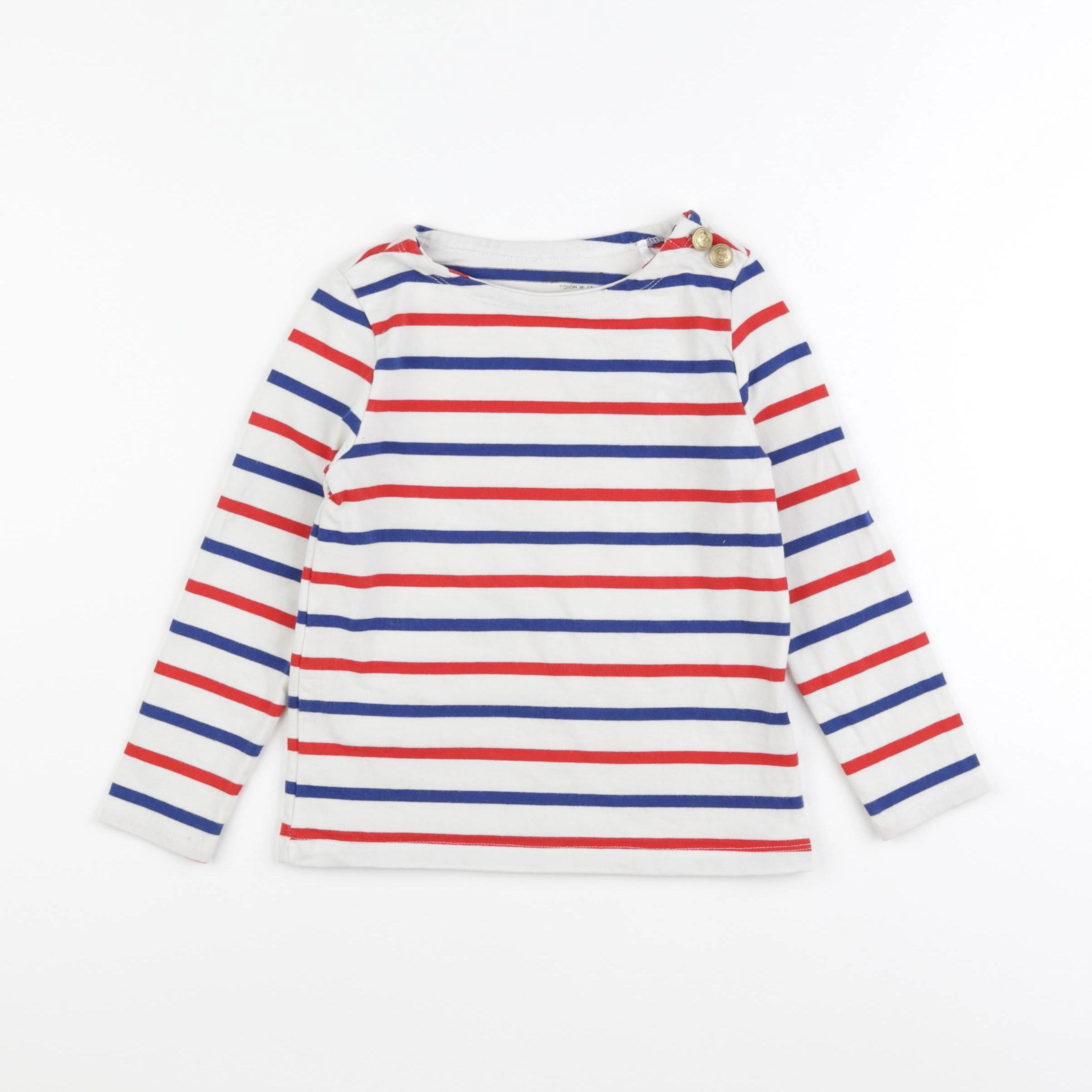 Monoprix - tee-shirt beige, bleu, rouge - 5 ans