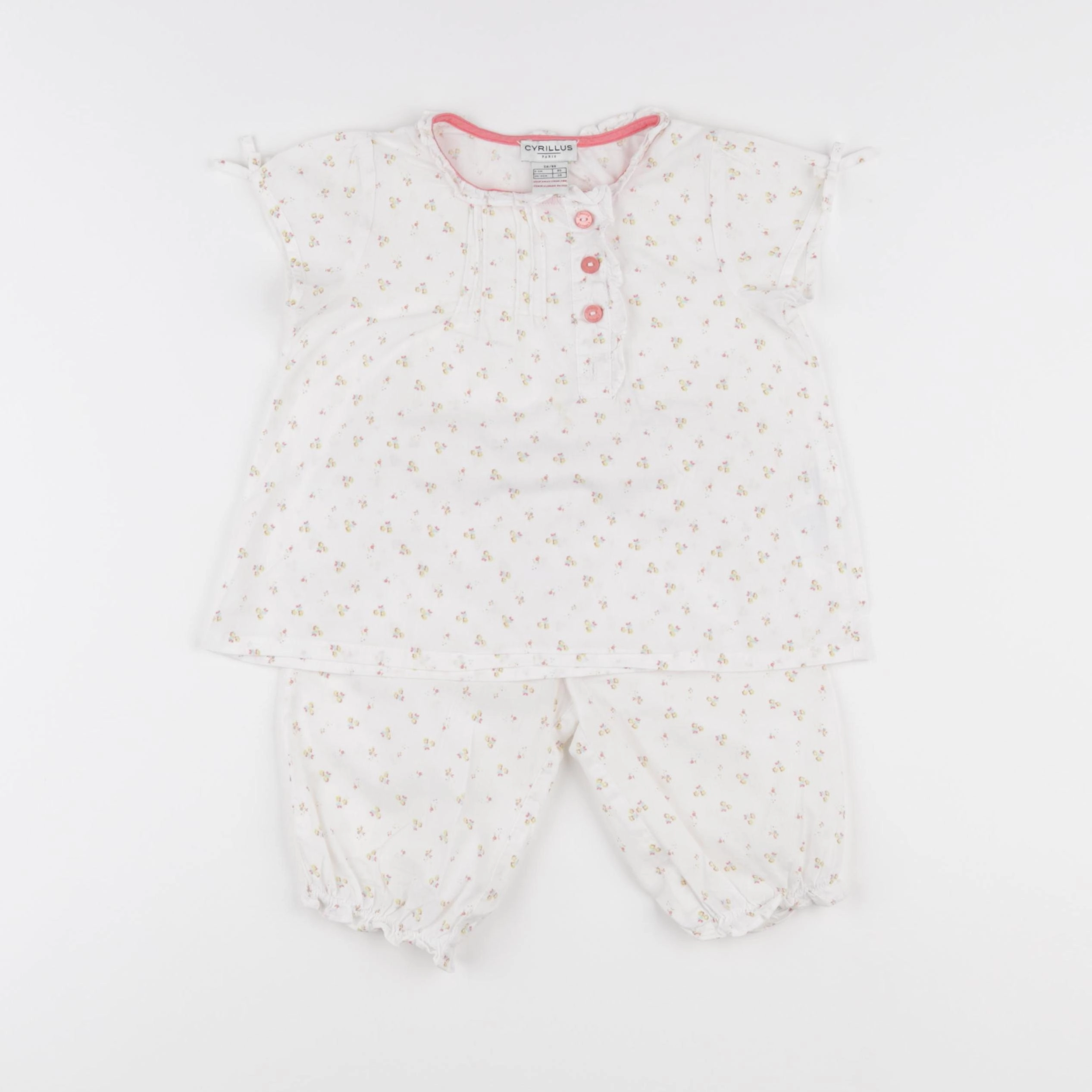 Cyrillus - pyjama coton blanc - 2 ans
