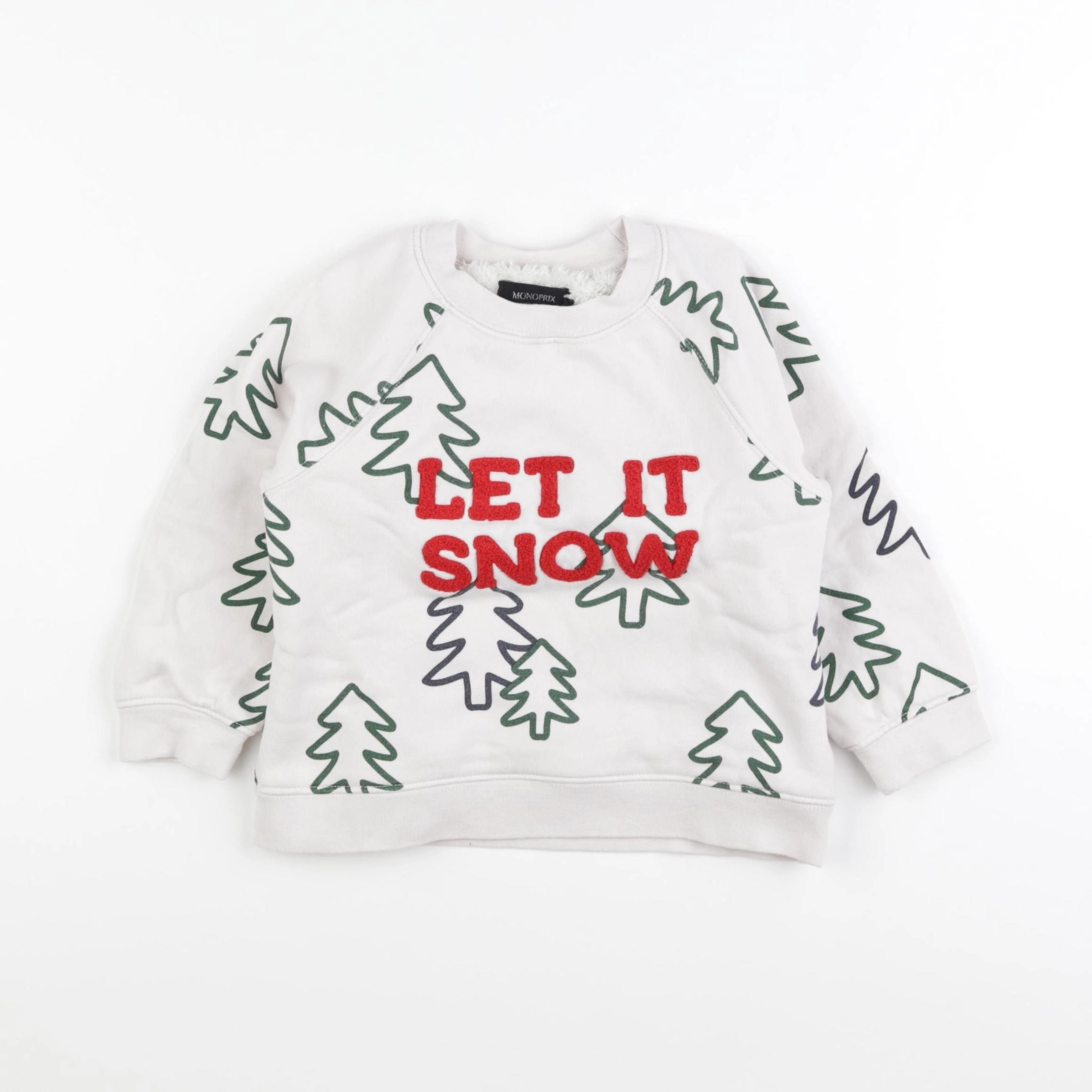 Monoprix - sweat beige - 4 ans