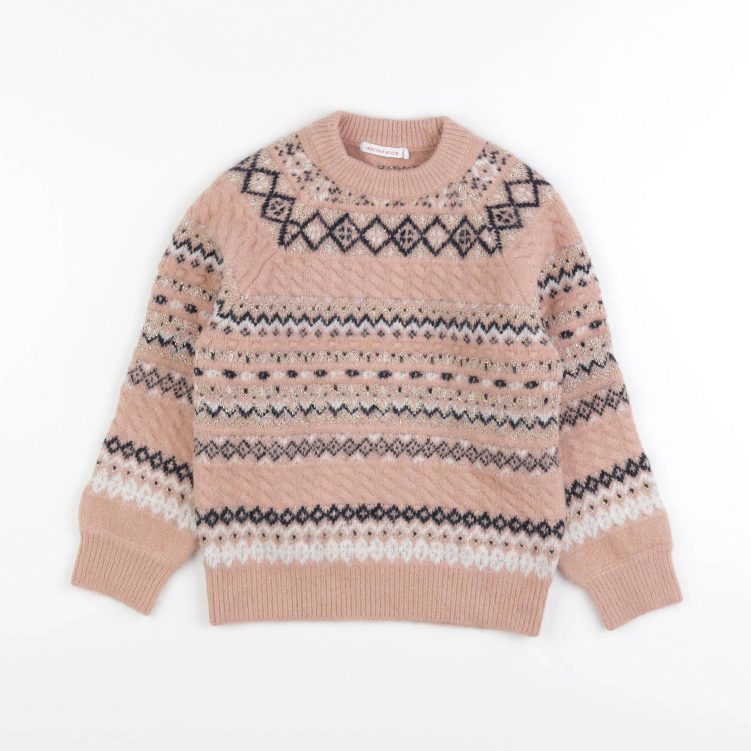 Monoprix - pull rose - 6 ans