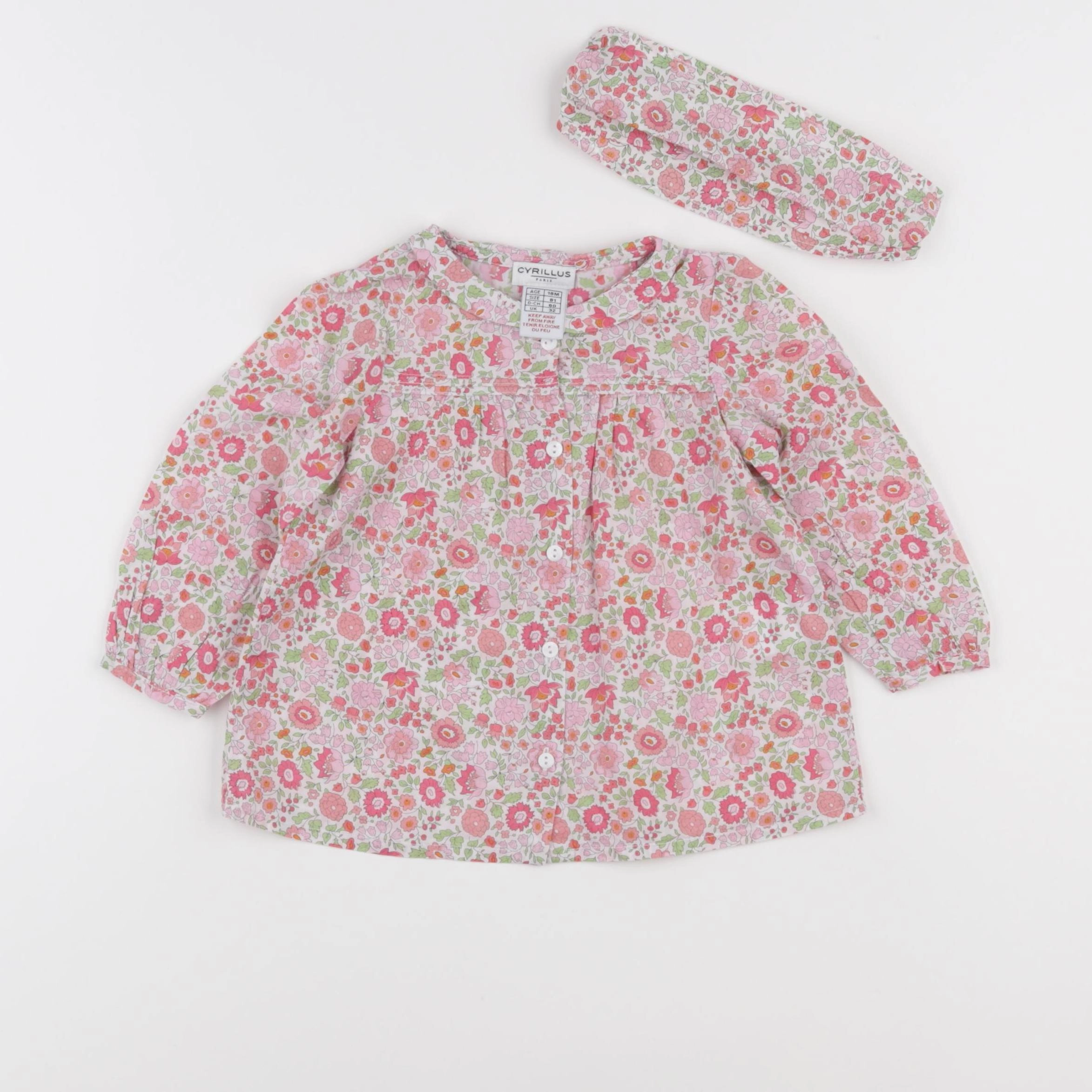 Cyrillus - blouse rose - 18 mois