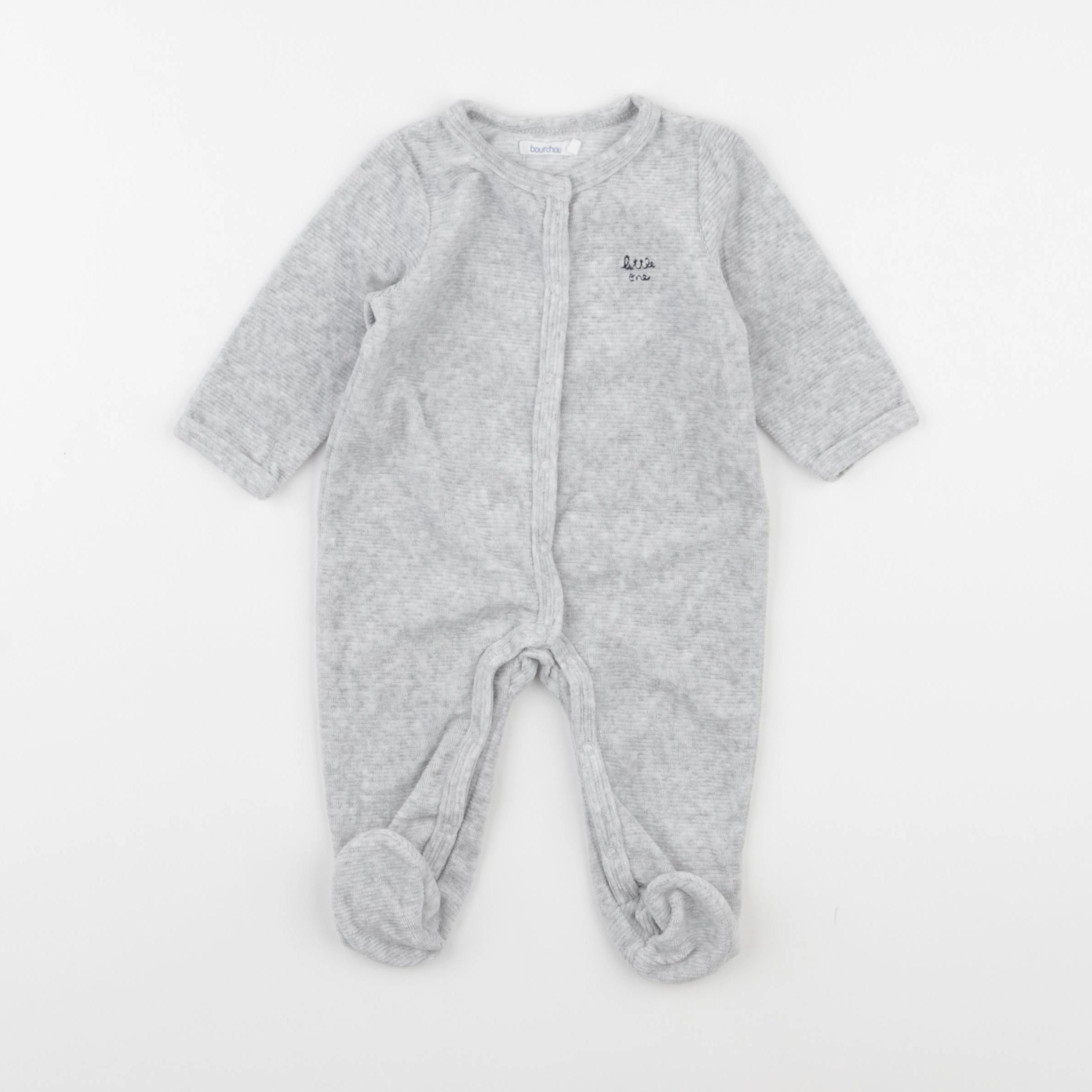 Boutchou - pyjama velours gris - 3 mois