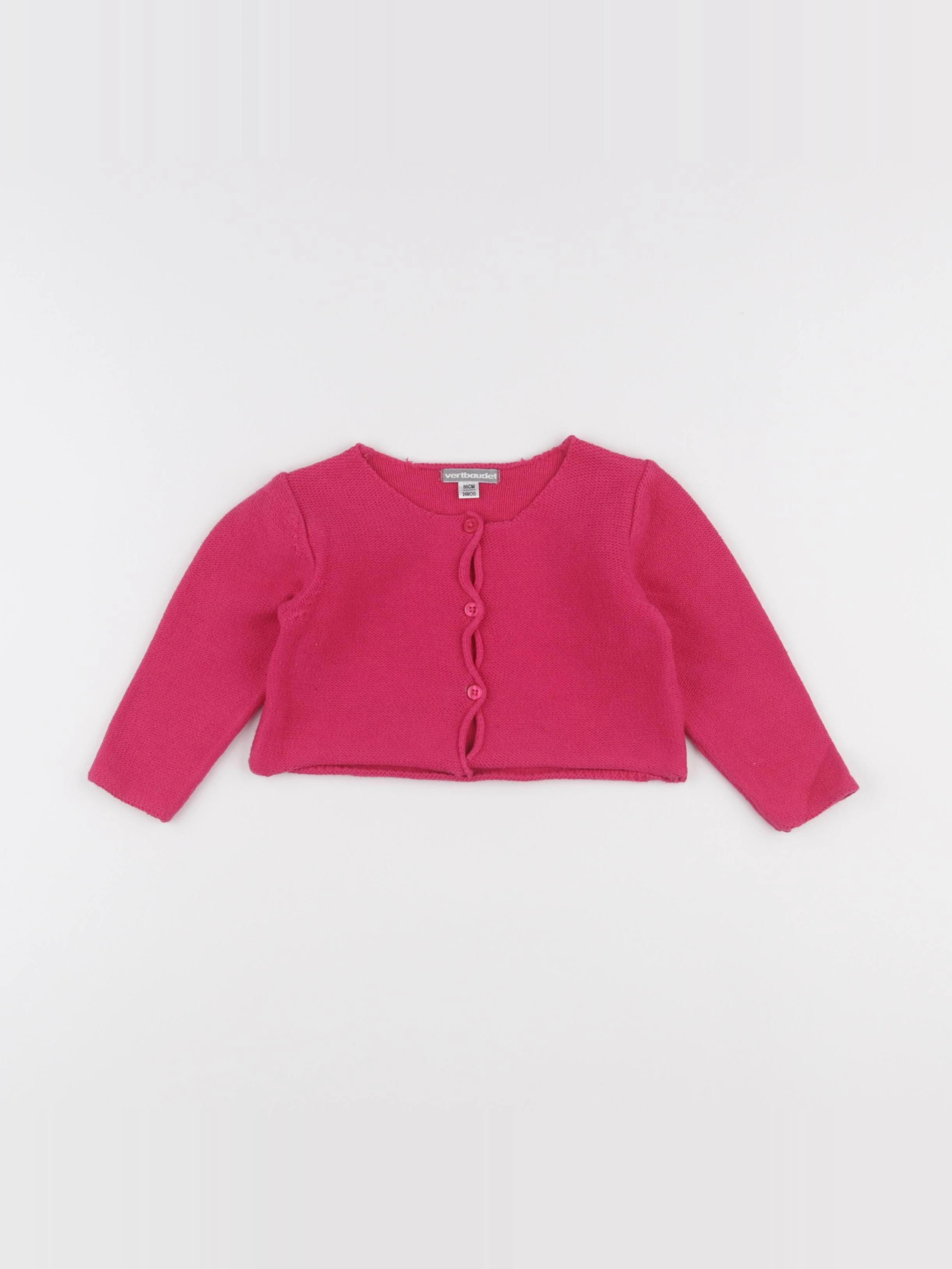 Vertbaudet - gilet rose - 24 mois