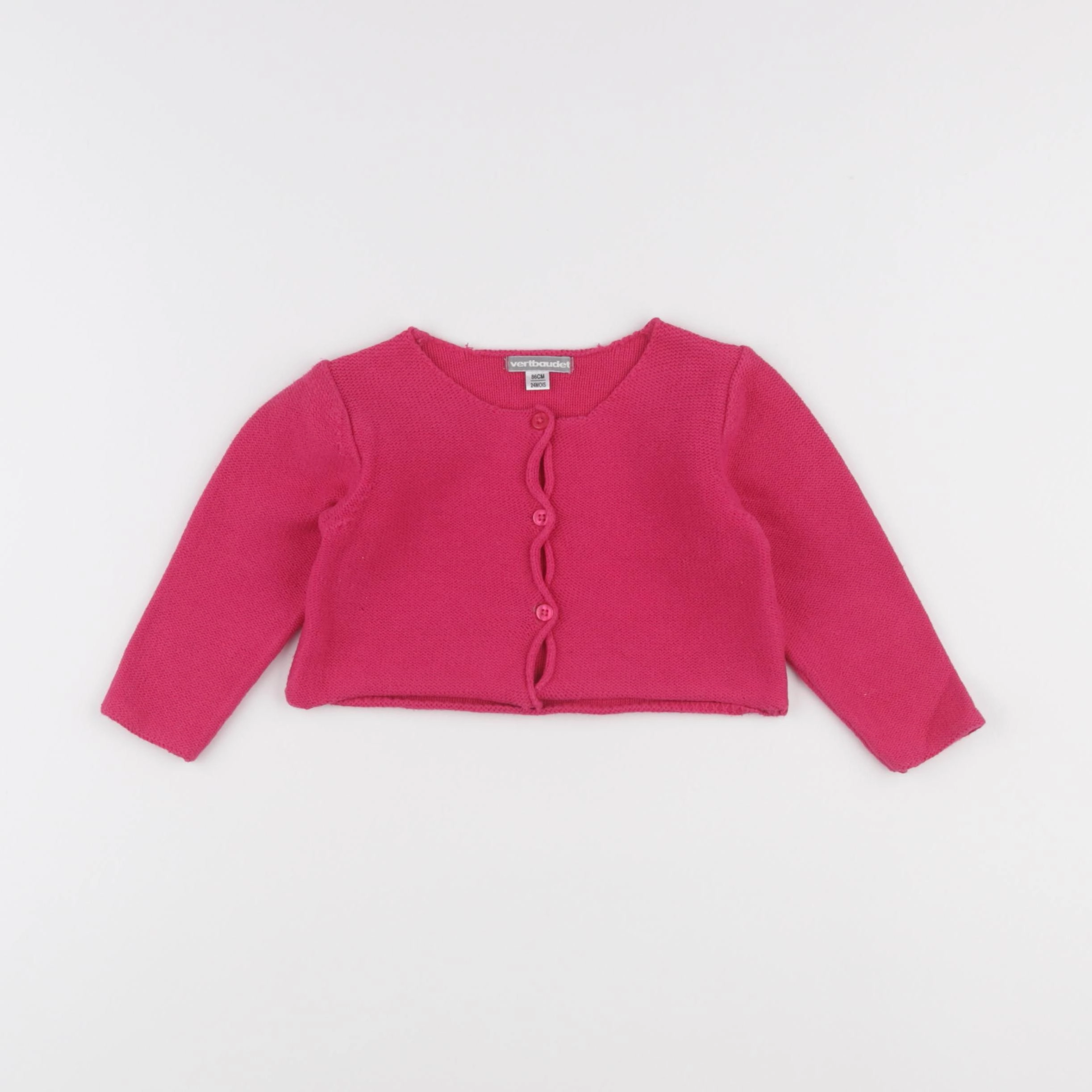 Vertbaudet - gilet rose - 24 mois