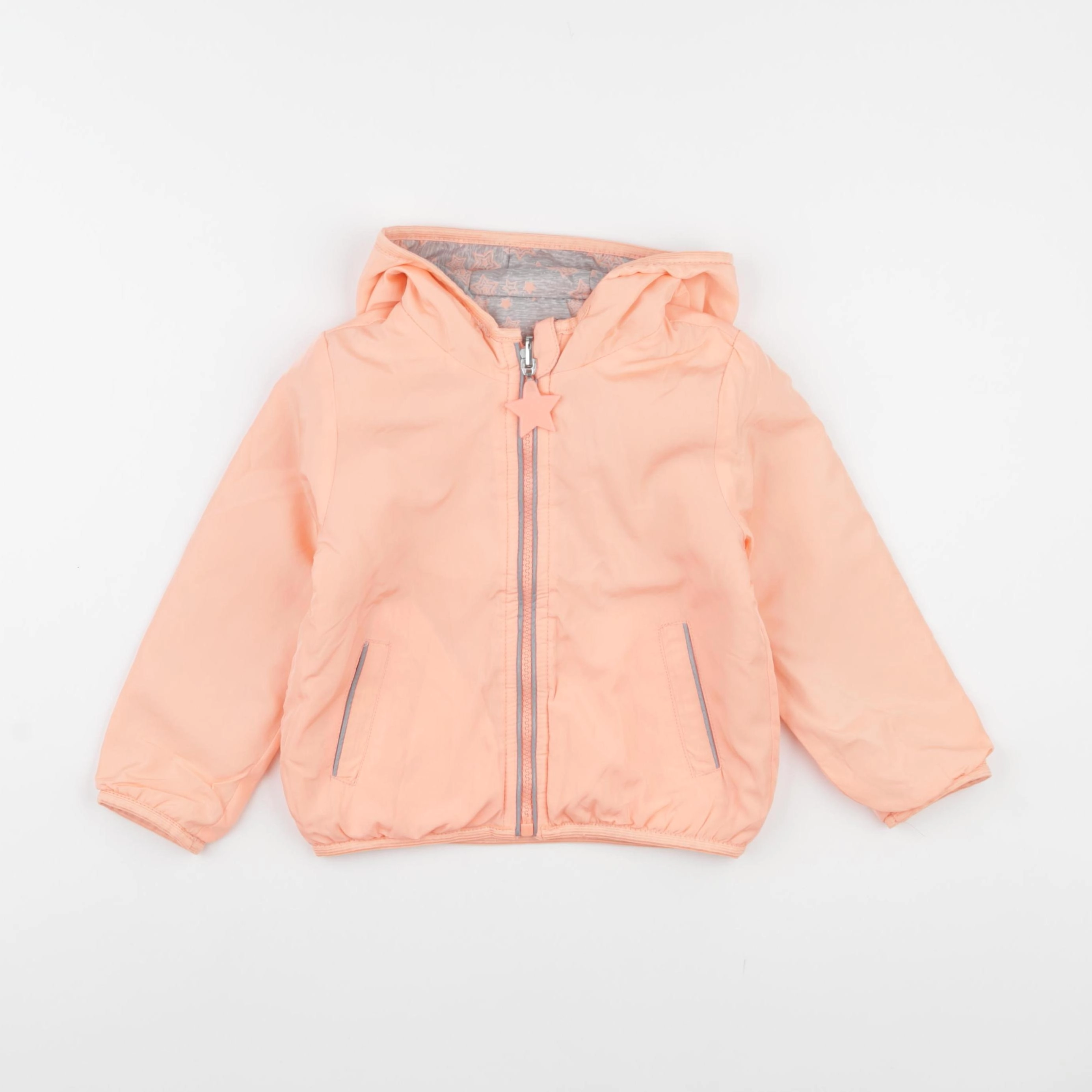 Vertbaudet - coupe-vent orange fluo - 3 ans