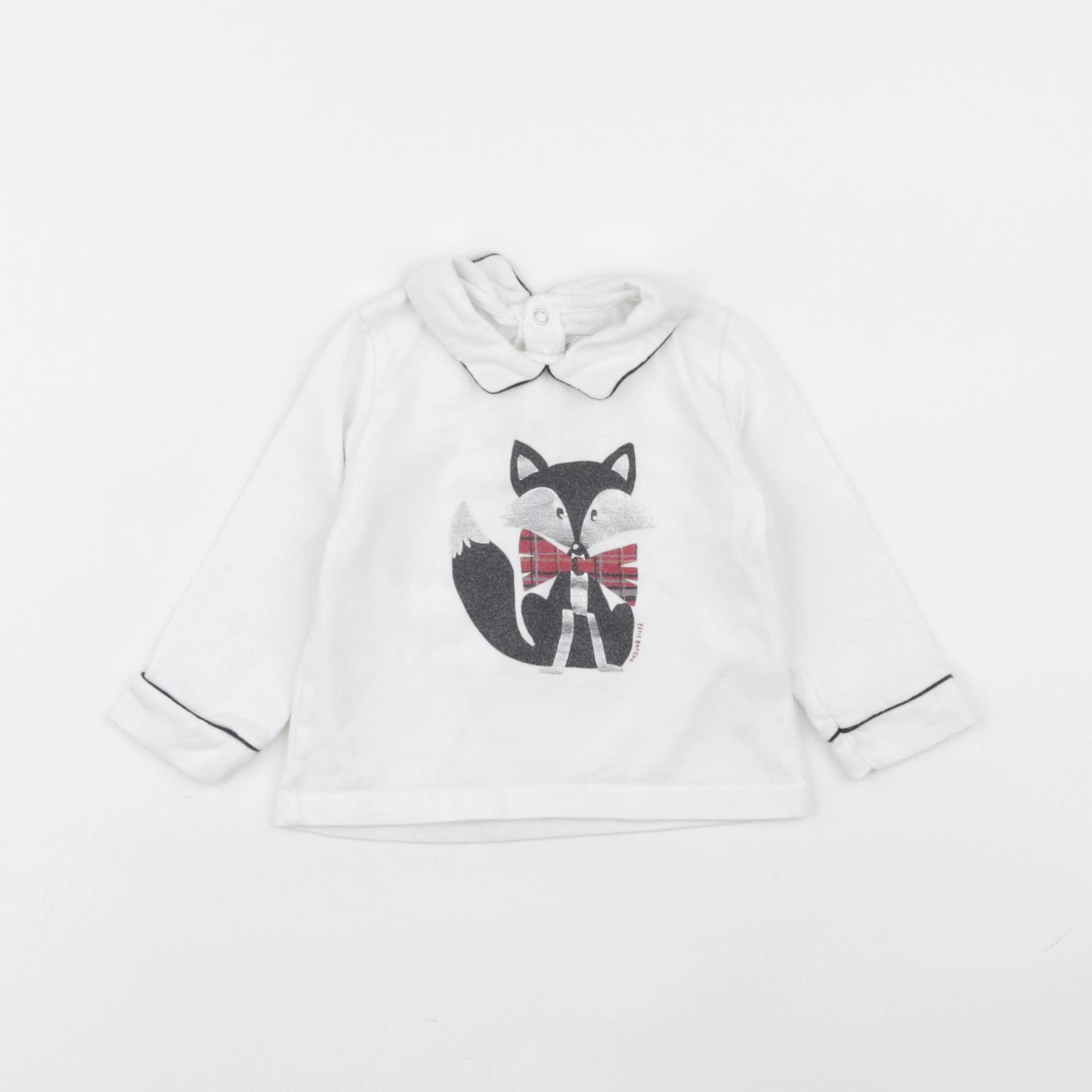 Petit Bateau - tee-shirt blanc - 12 mois