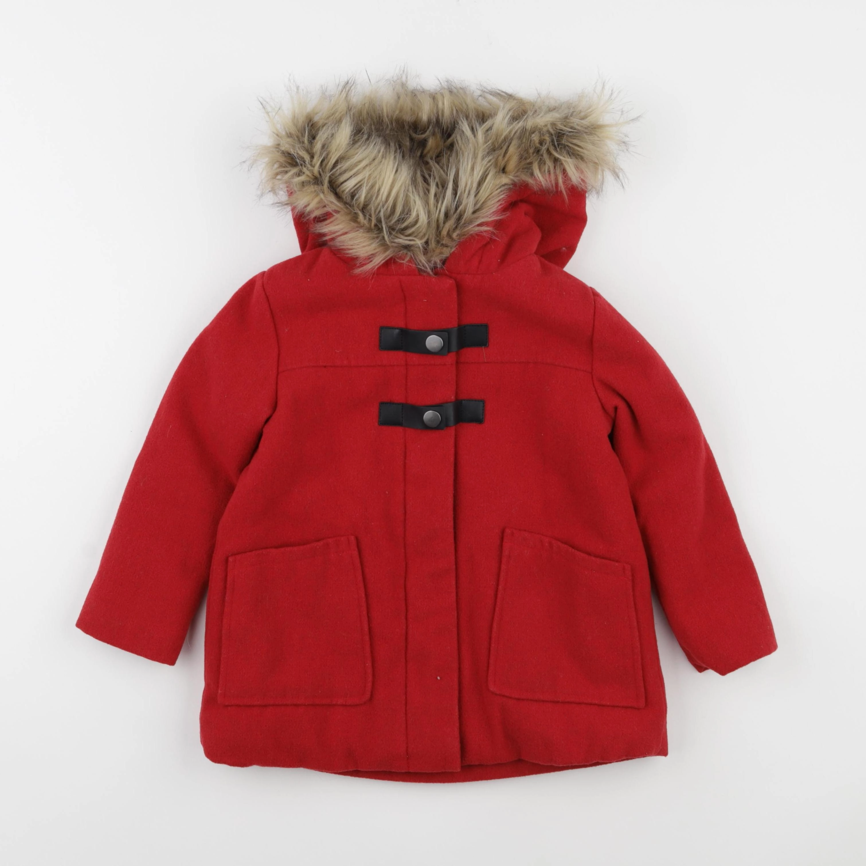 Vertbaudet - manteau rouge - 4 ans