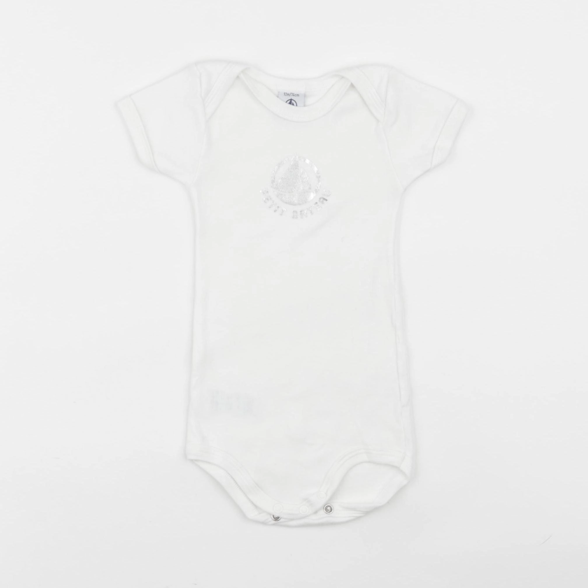Petit Bateau - body blanc - 12 mois
