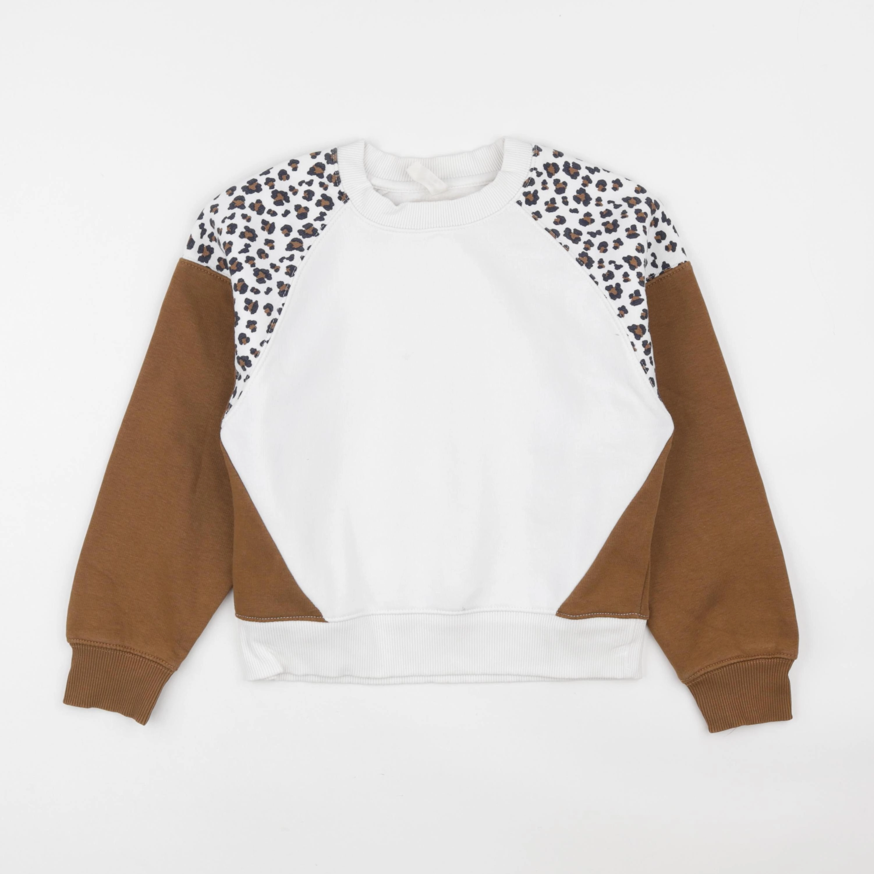 Tape à l'oeil - sweat blanc, marron - 10 ans