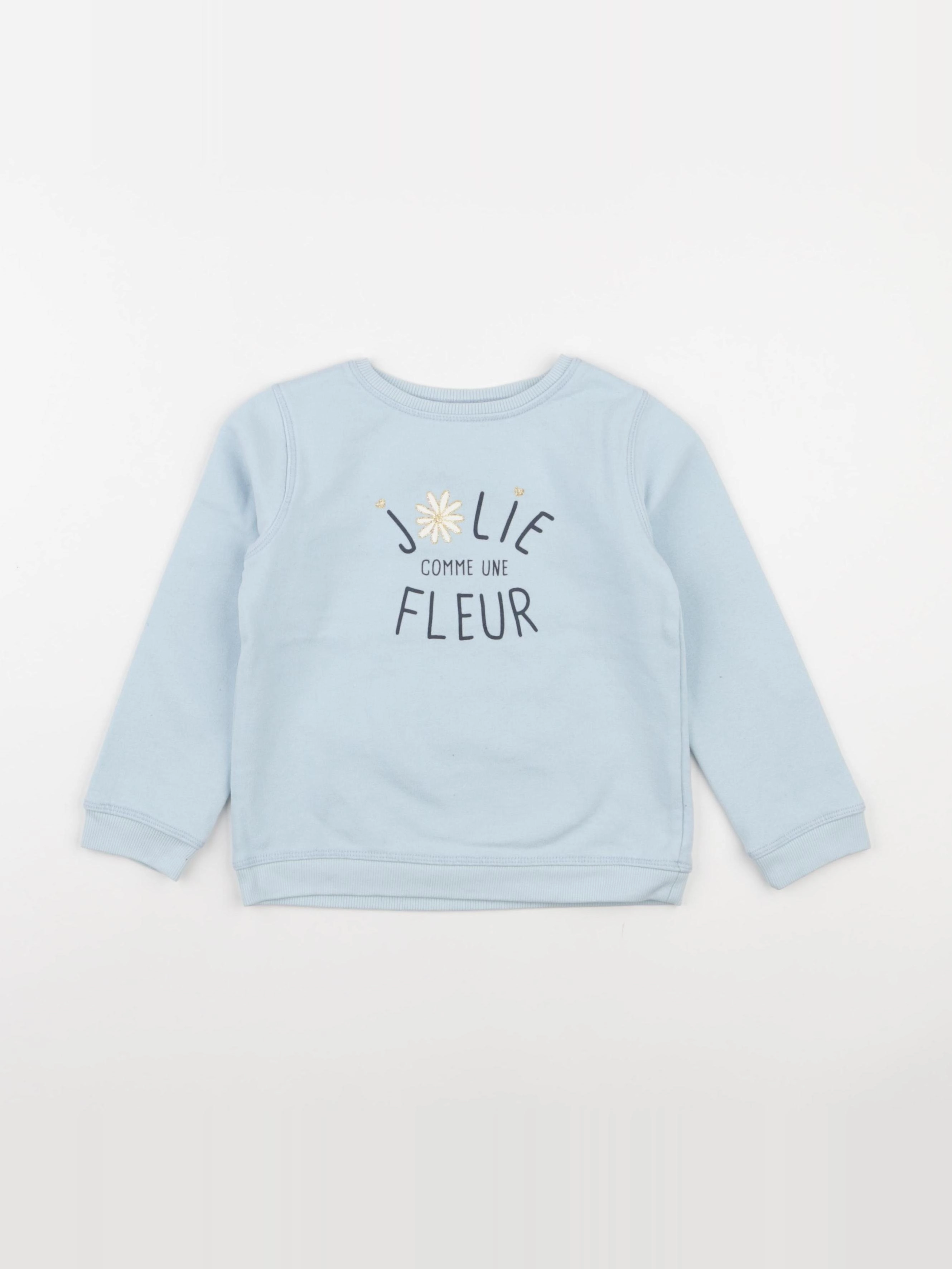 Vertbaudet - sweat bleu - 4 ans