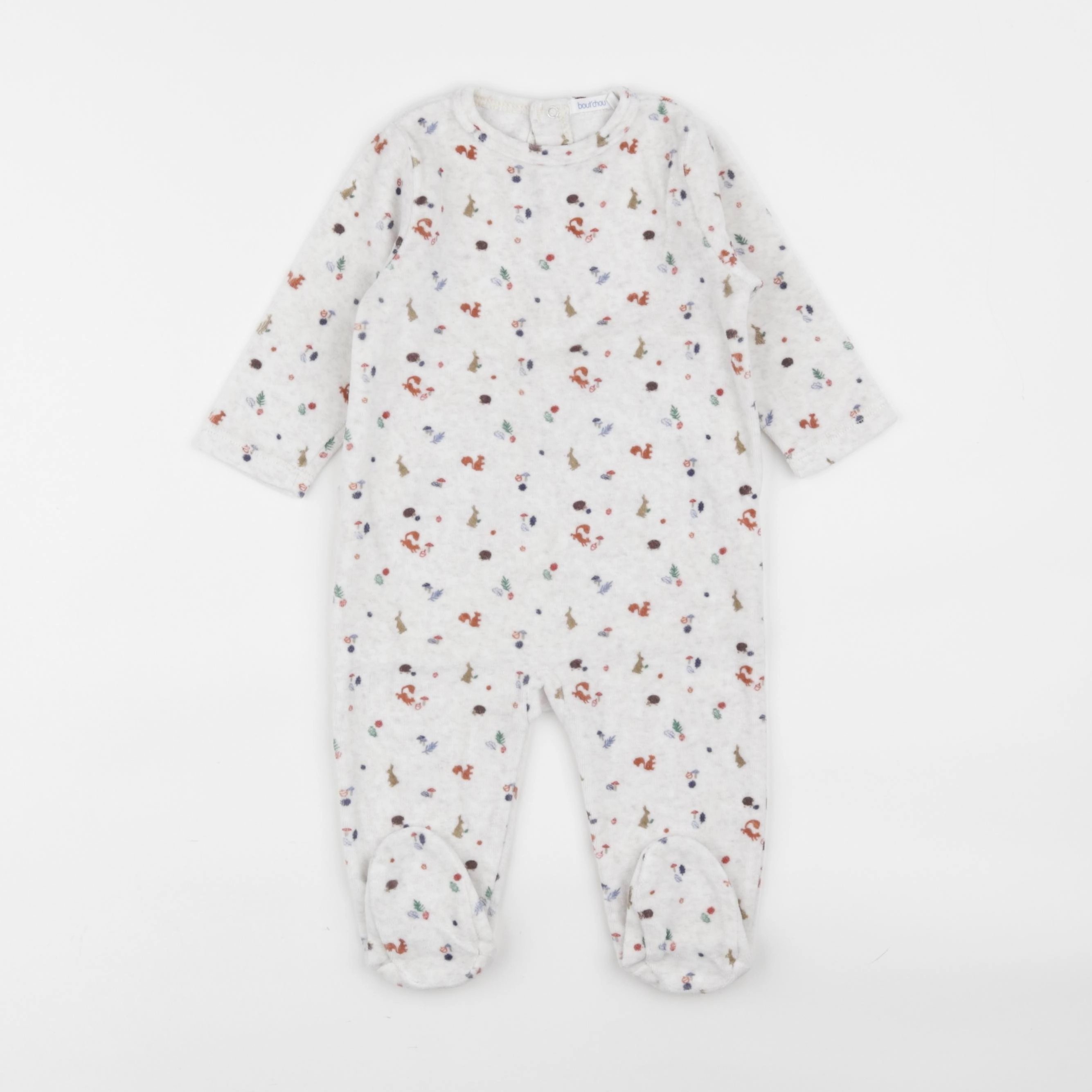 Boutchou - pyjama velours blanc - 9 mois
