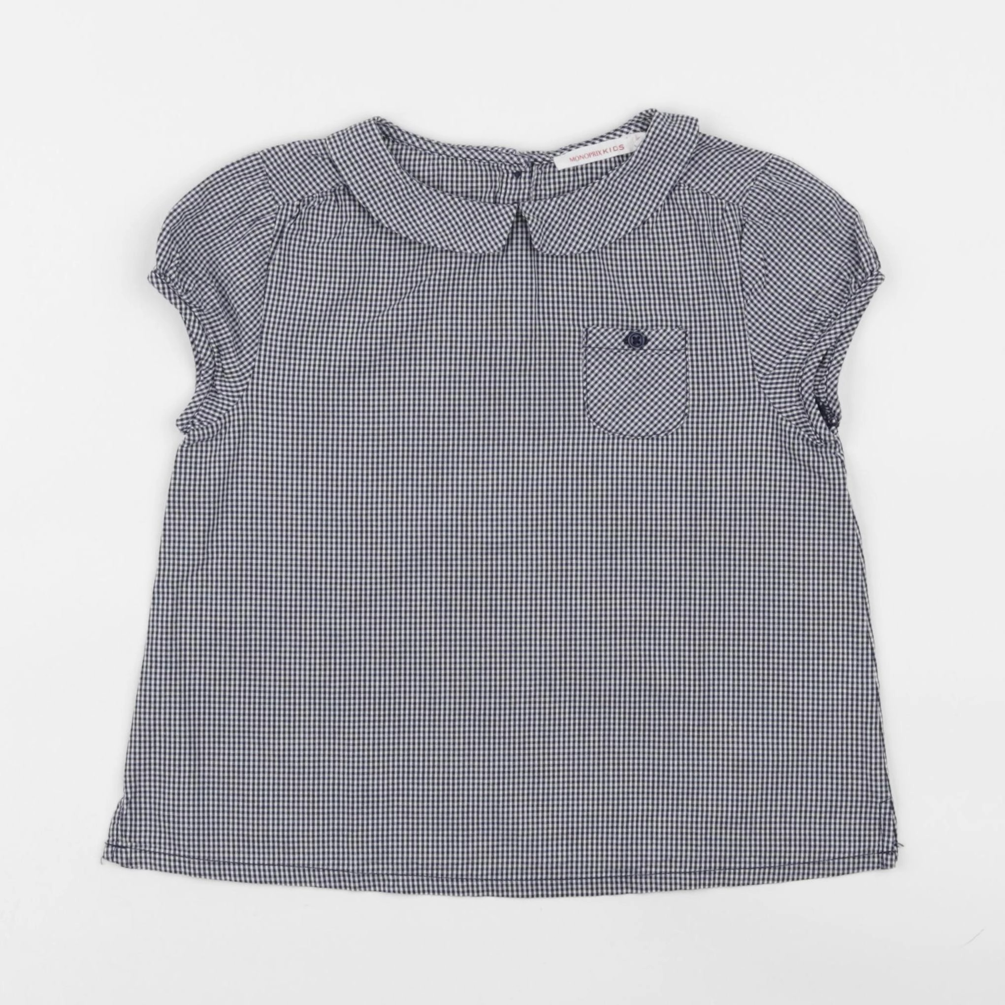 Monoprix - blouse blanc, noir - 6 ans