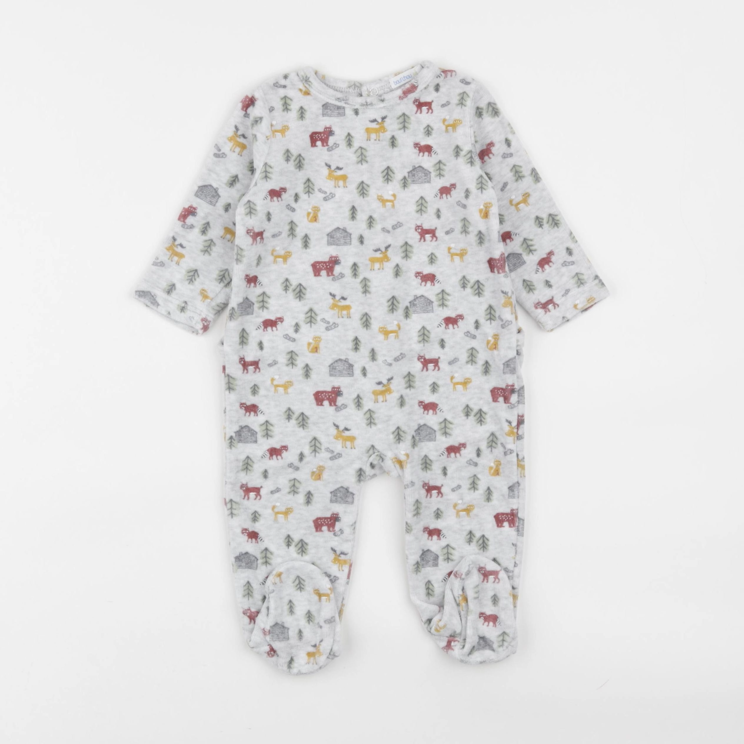 Boutchou - pyjama velours gris - 6 mois