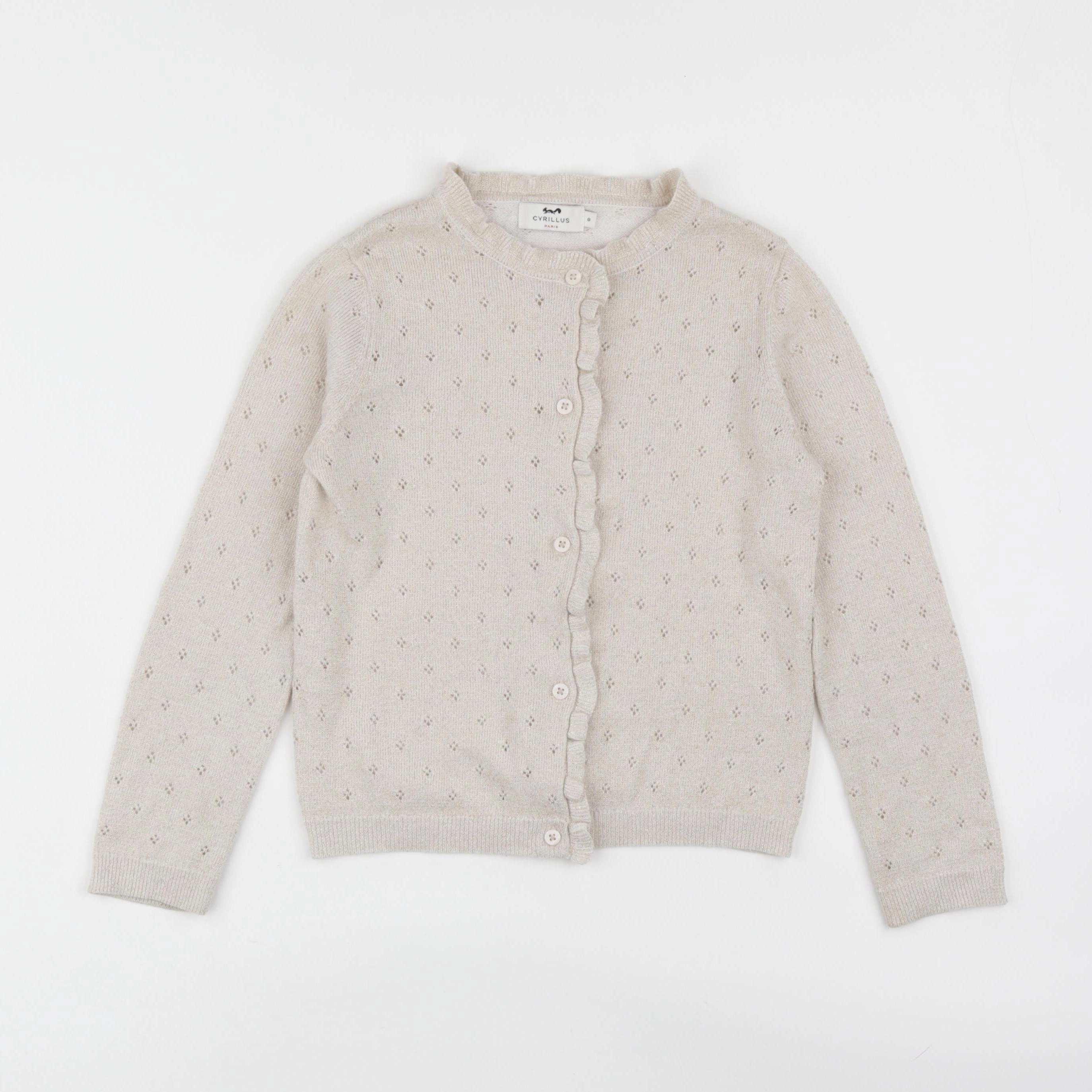 Cyrillus - gilet beige, or - 8 ans