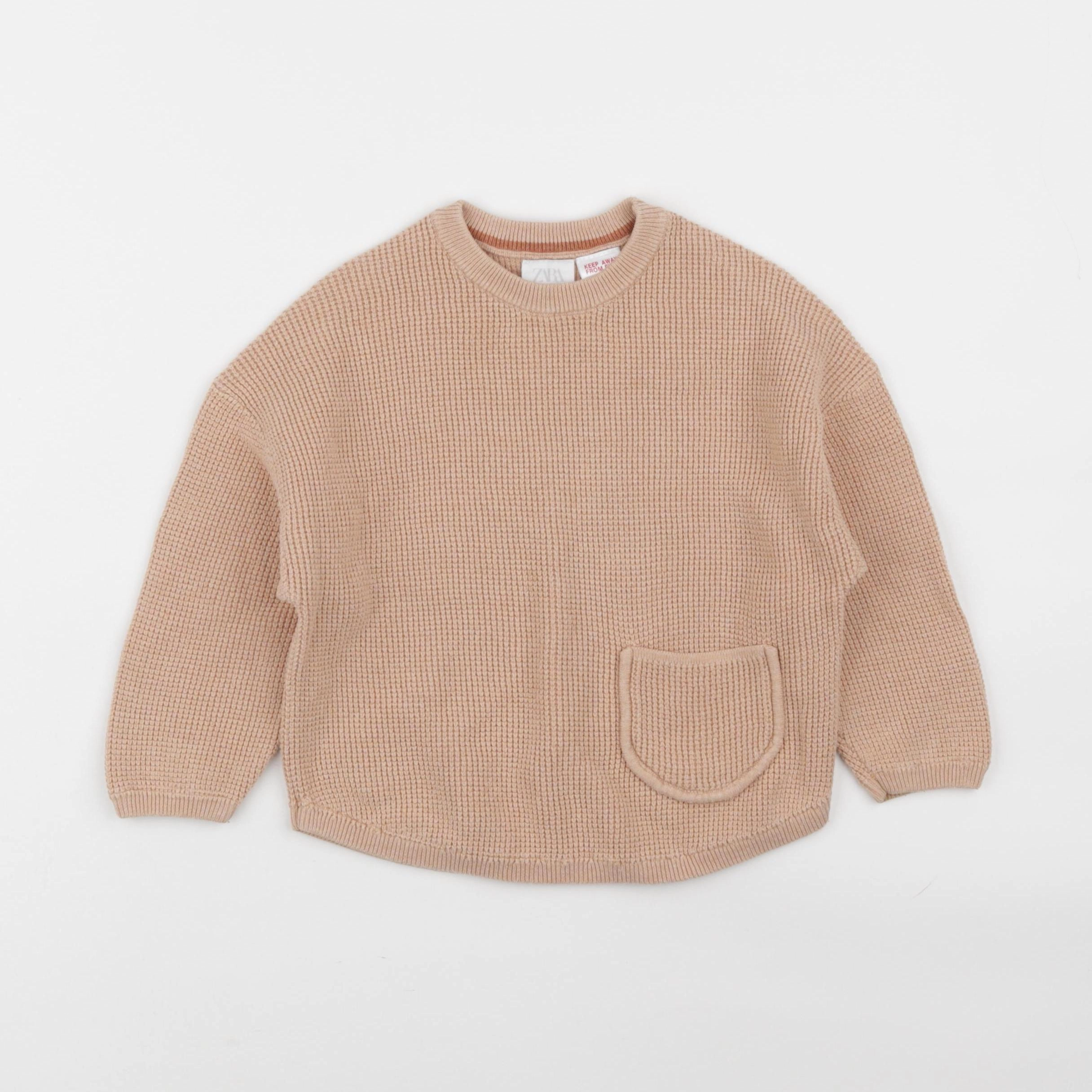 Zara - sweat orange - 2/3 ans