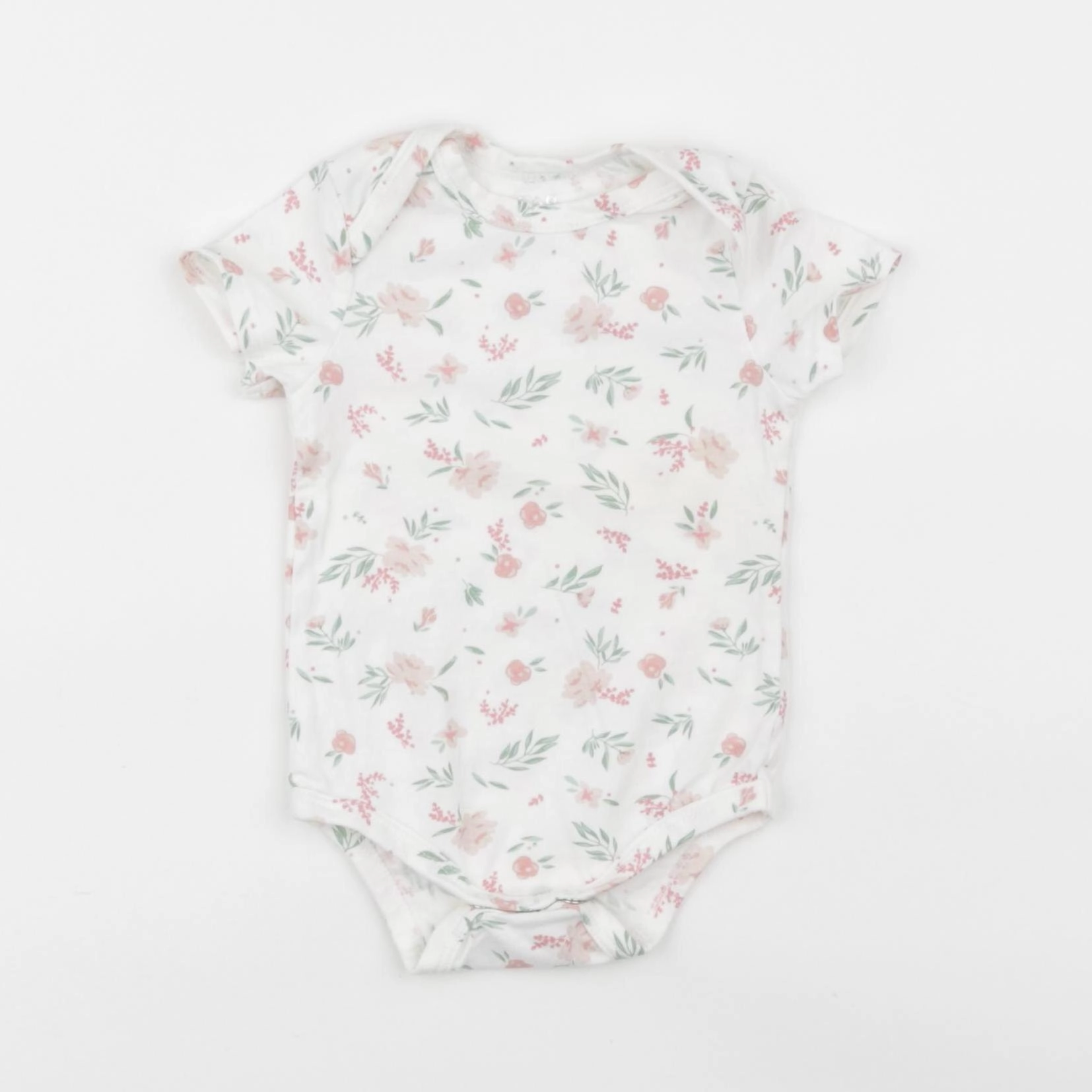 Tape à l'oeil - body blanc, rose, vert - 3 mois