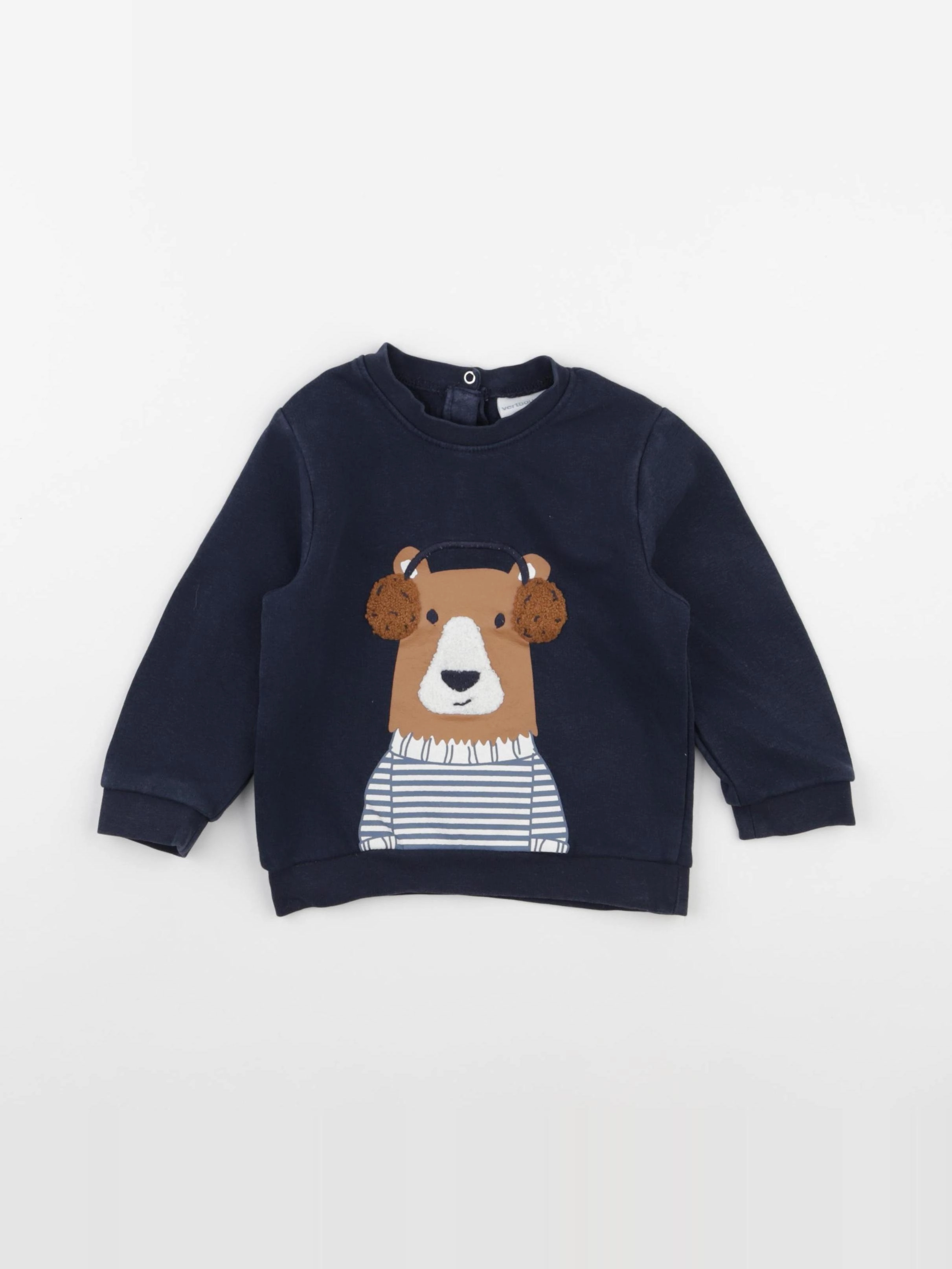 Vertbaudet - sweat bleu - 18 mois