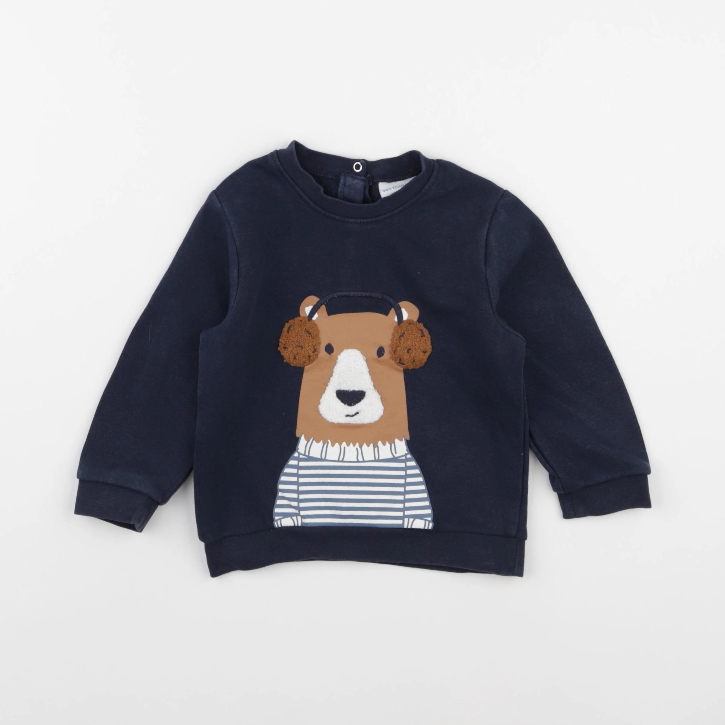 Vertbaudet - sweat bleu - 18 mois