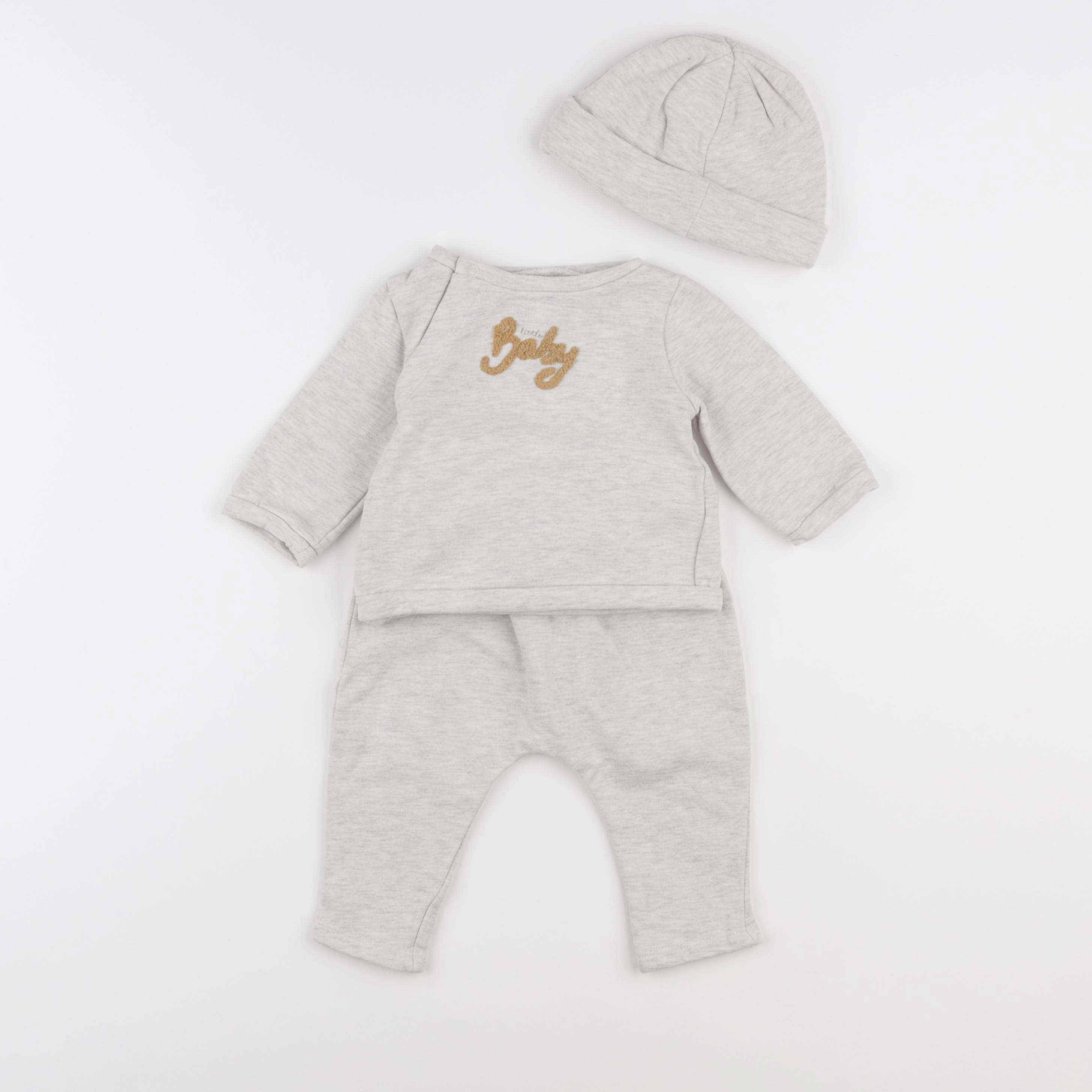 Vertbaudet - ensemble beige - 3 mois