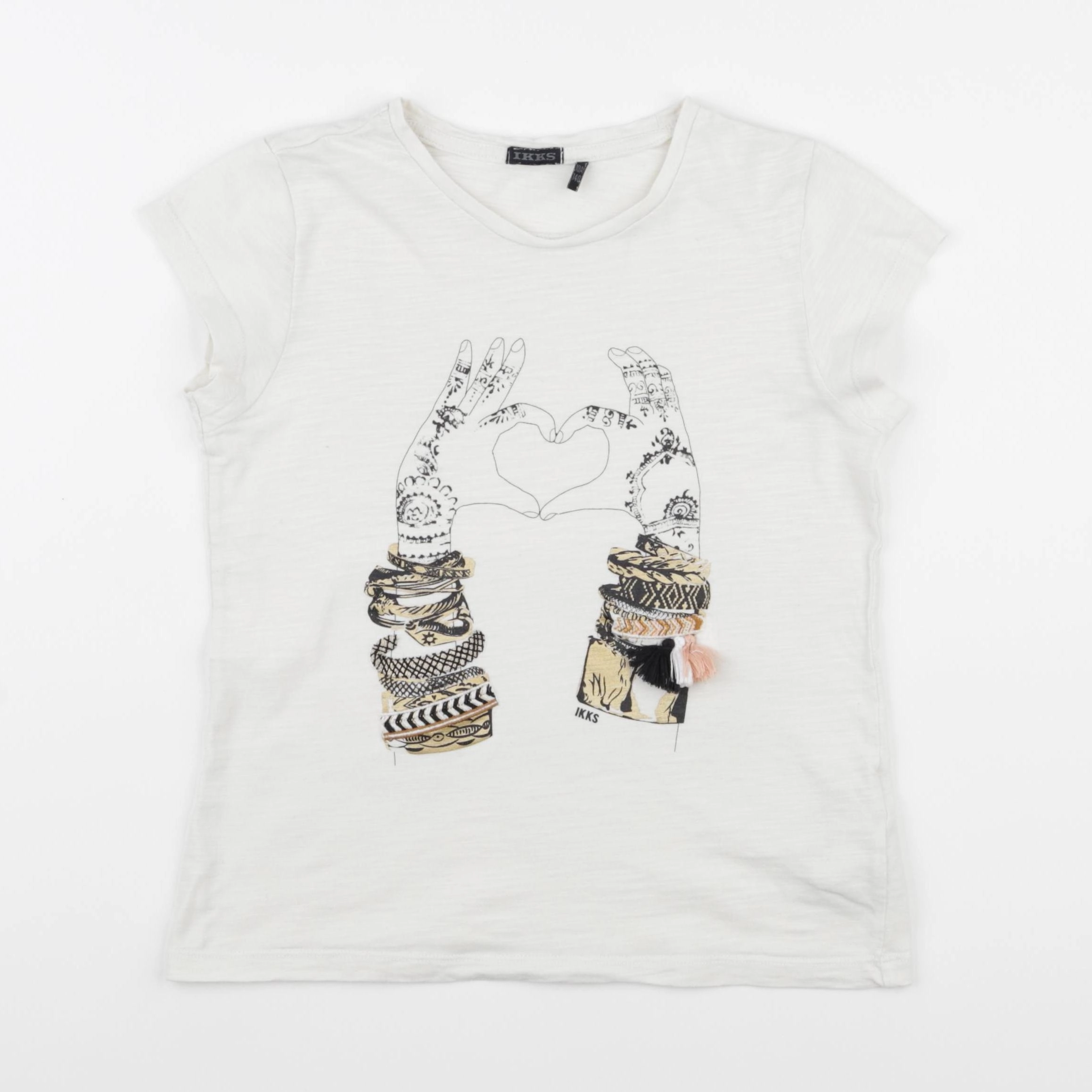 IKKS - tee-shirt blanc - 10 ans