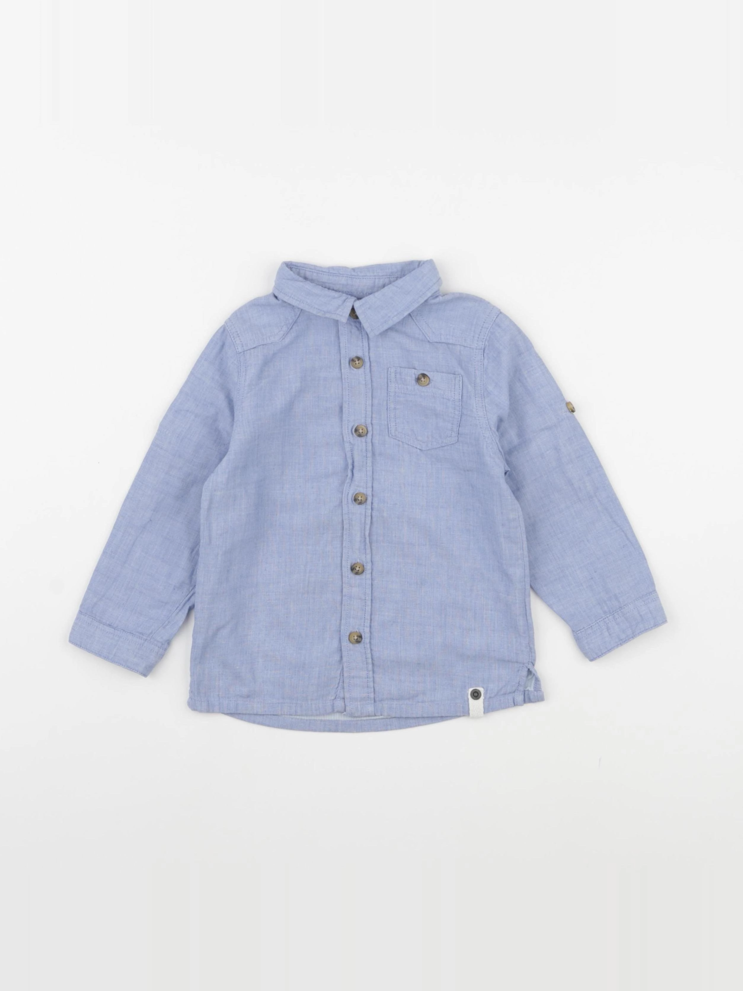 Vertbaudet - chemise bleu - 24 mois